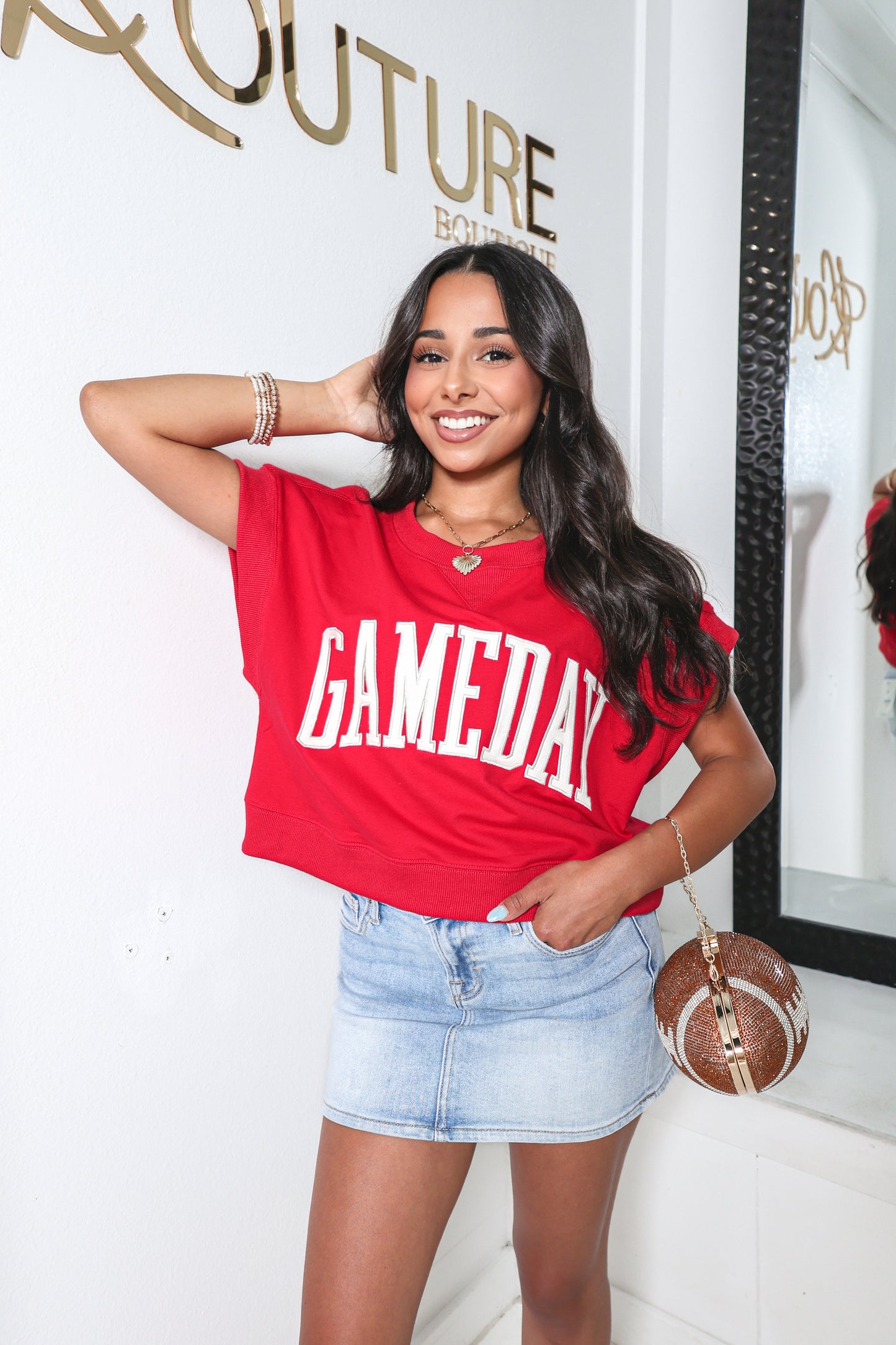 Game Day Girl Boxy Cropped Top