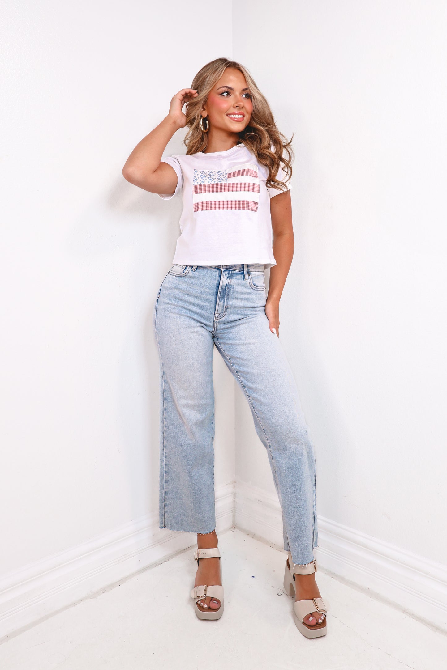 Hidden Nori Cropped Wide Leg Jeans