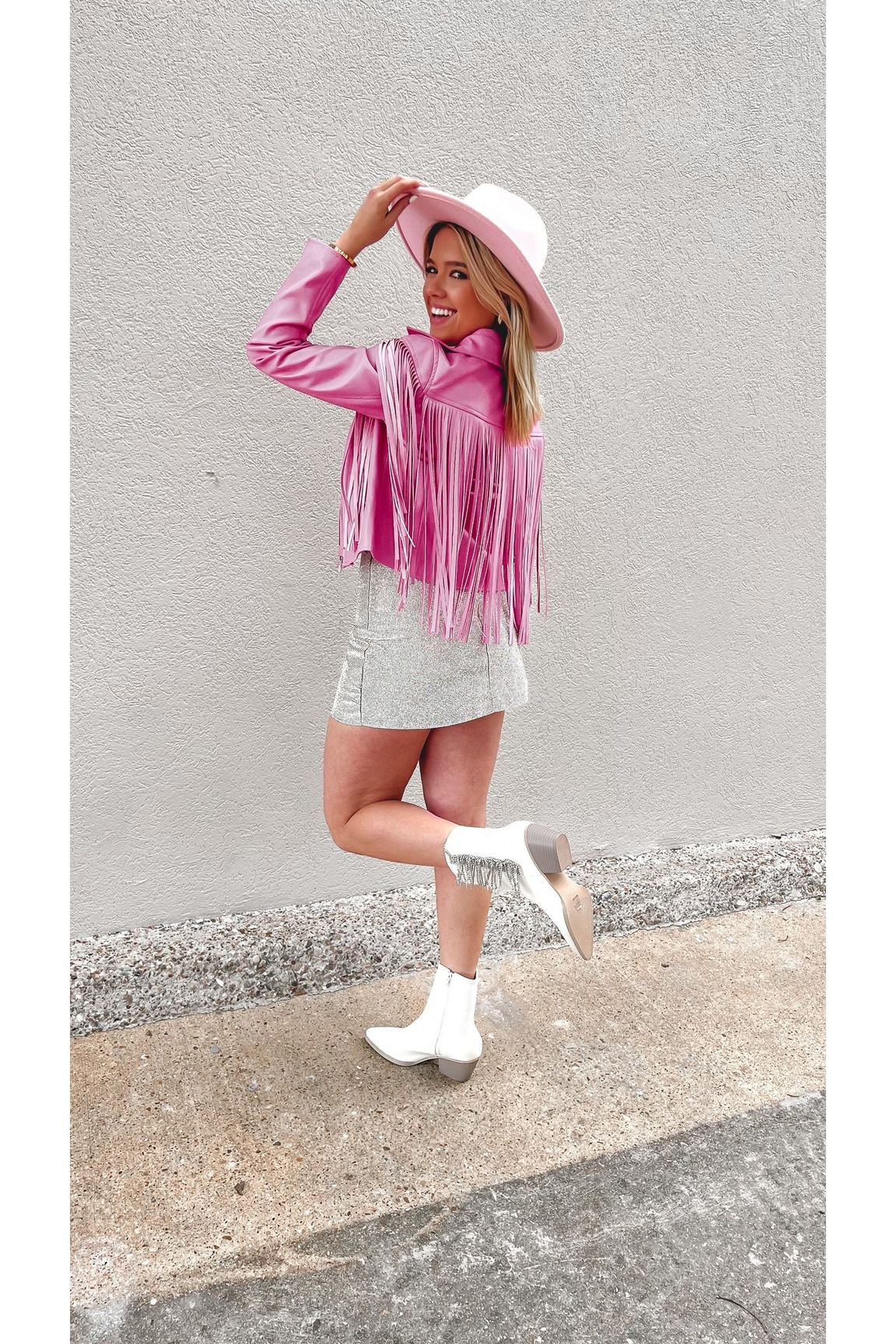 Girls Just Wanna Have Fun Fringe Leather Jacket-Outerwear-KCoutureBoutique, women's boutique in Bossier City, Louisiana