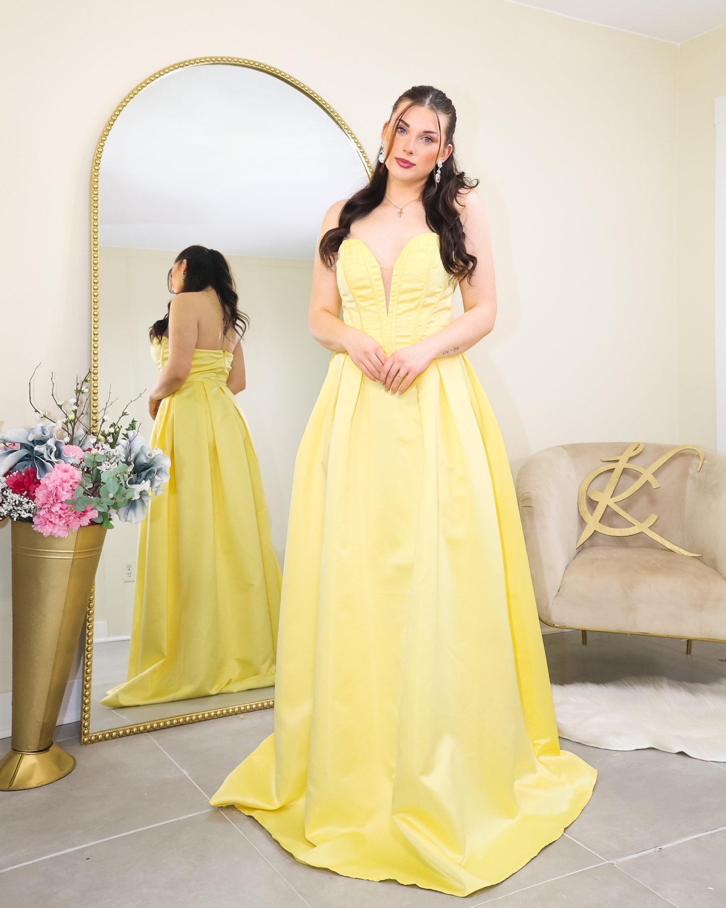 Golden Belle Evening Gown