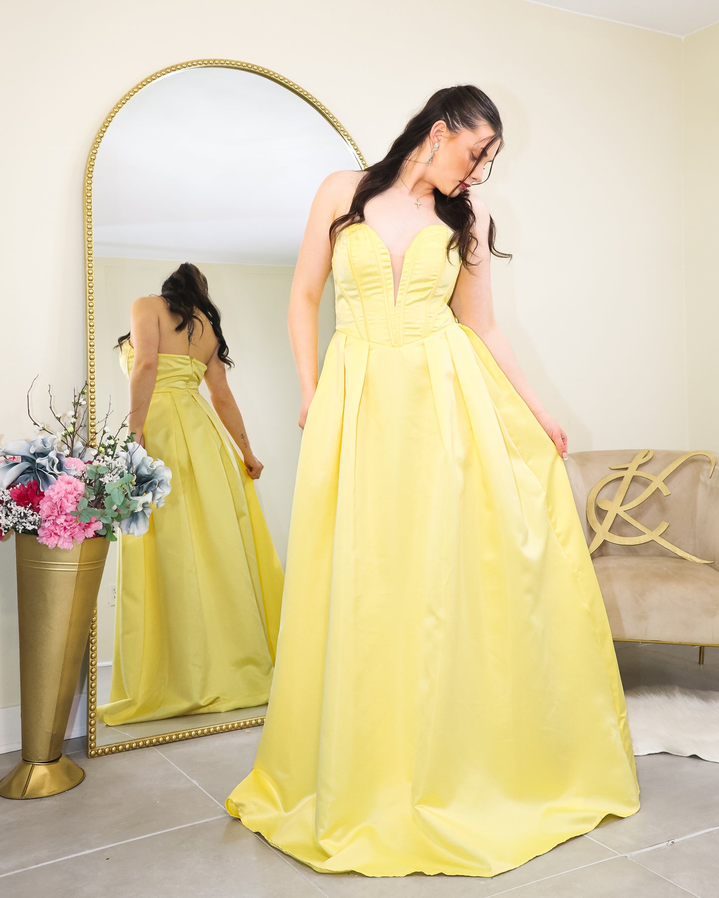 Golden Belle Evening Gown