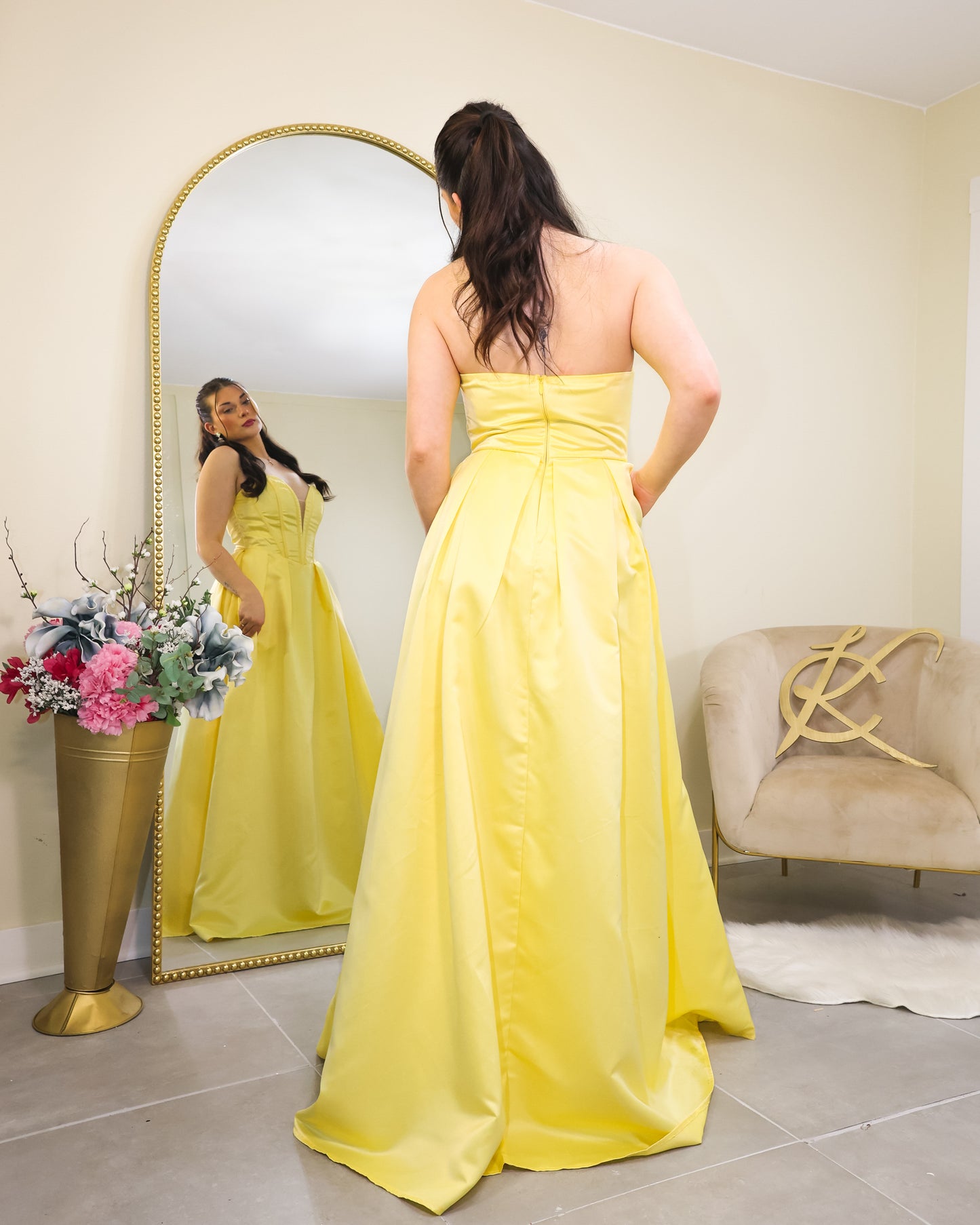 Golden Belle Evening Gown