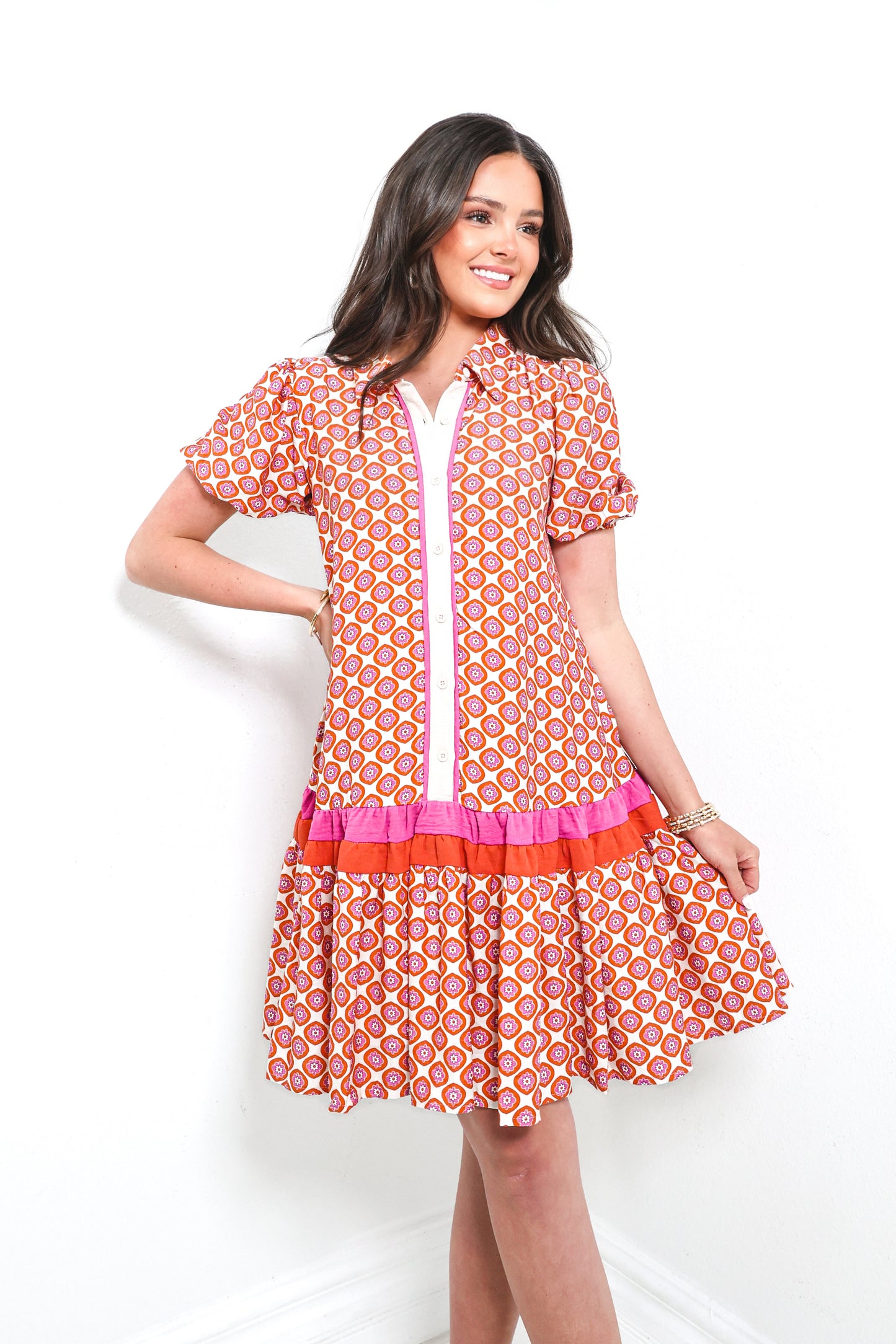 Groove Garden Button Down Mini Dress