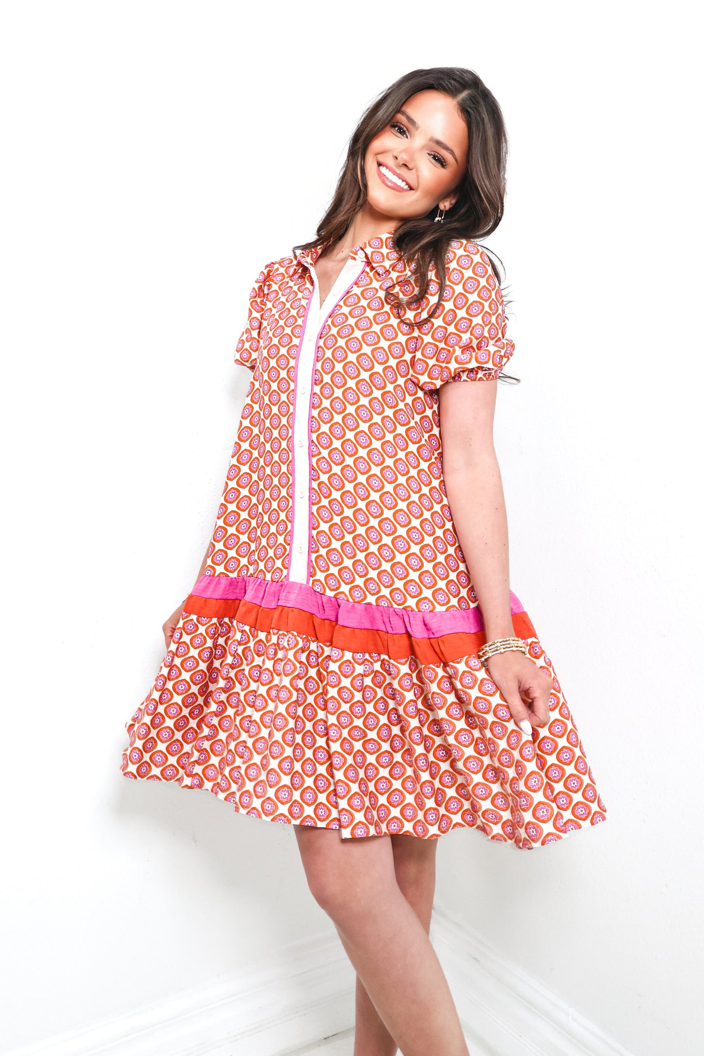 Groove Garden Button Down Mini Dress