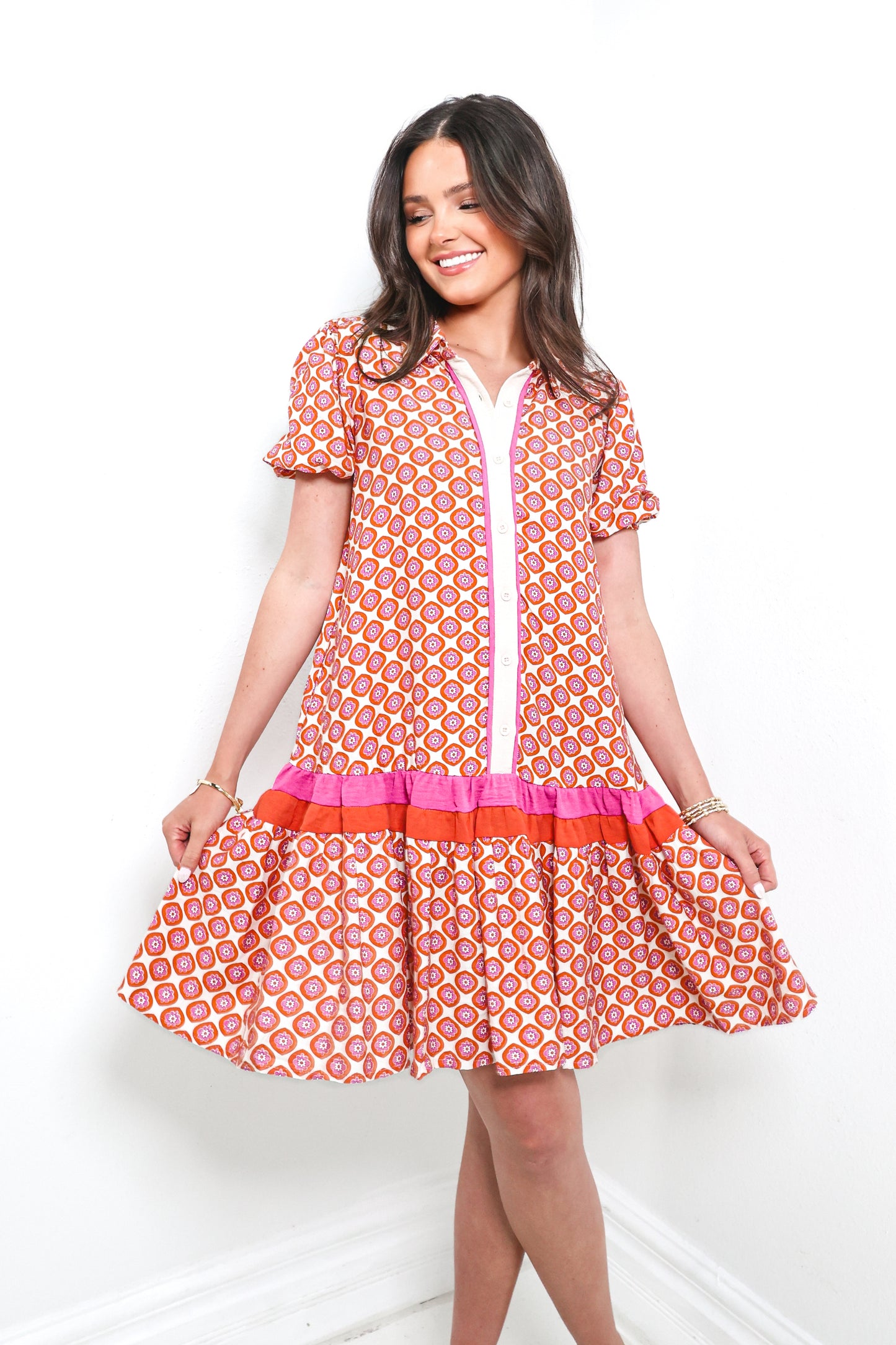 Groove Garden Button Down Mini Dress