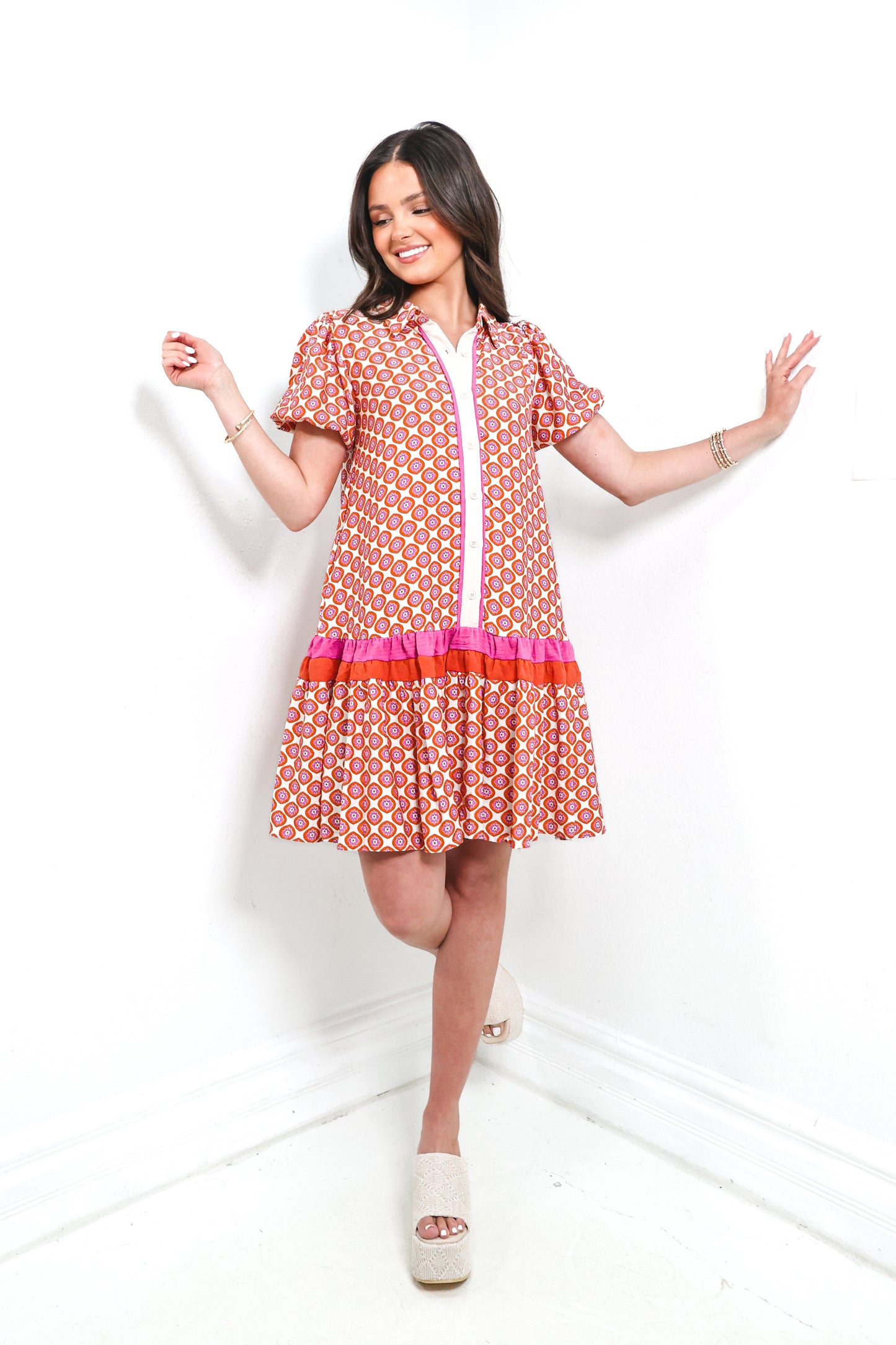 Groove Garden Button Down Mini Dress