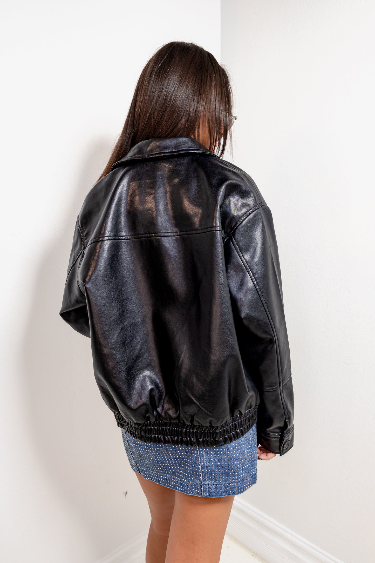 Not Your Boyfriend's Leather Bomber Jacket