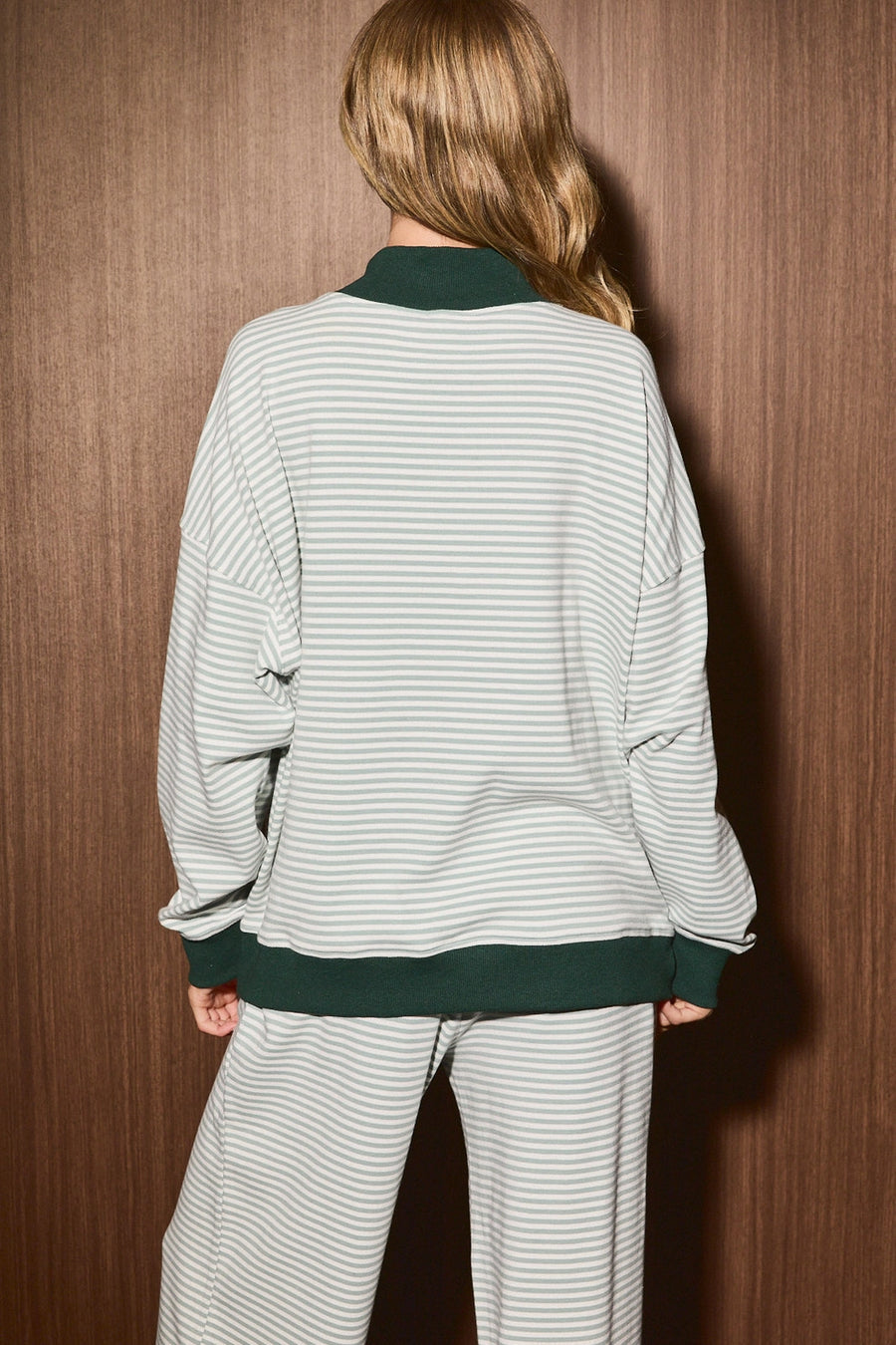 Merry Stripes Wide-Leg Lounge Pants