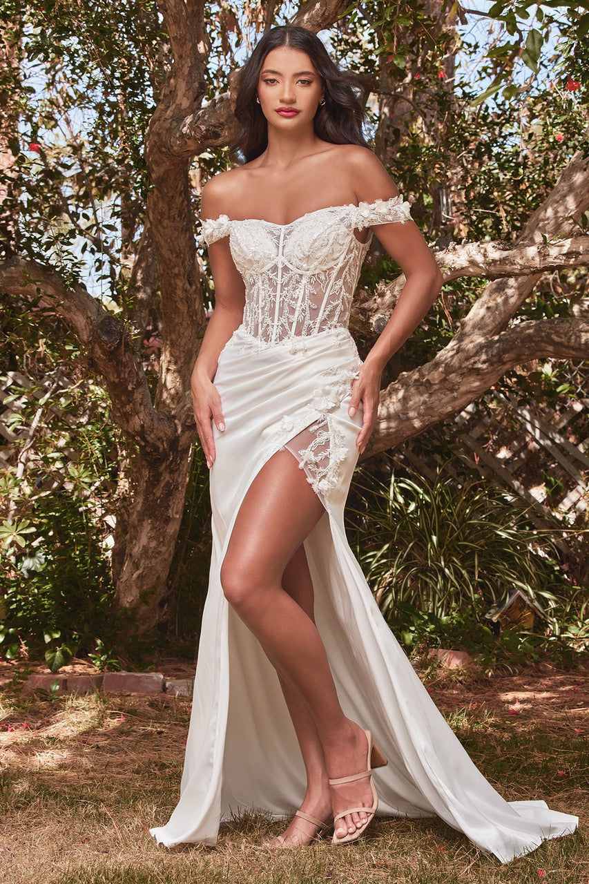 Satin And Lace Evening Dress
