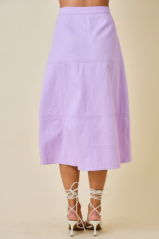 Portofino Stitch Denim Skirt
