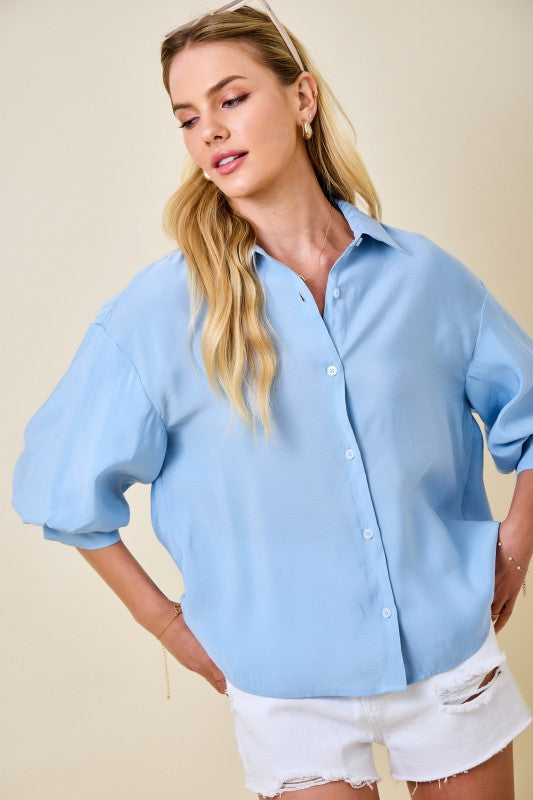 Cloudline Bubble Sleeve Blouse