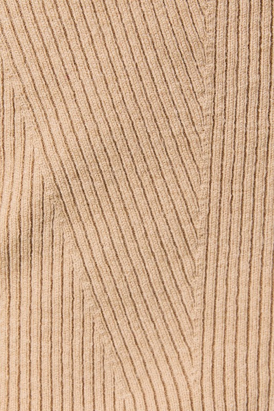 Cross Back Ribbed Sweater Tank