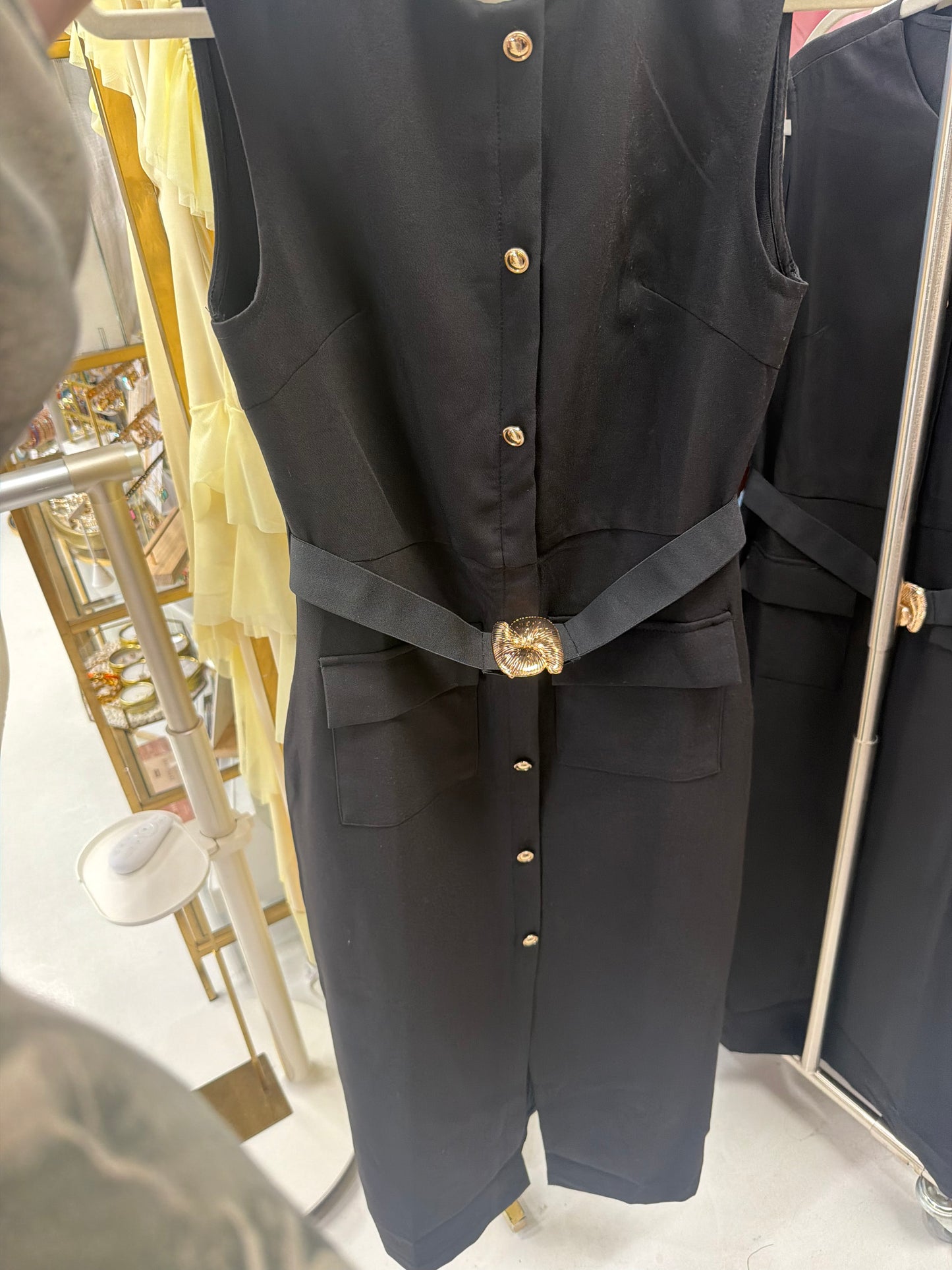 Golden Hour Belted Midi Dress