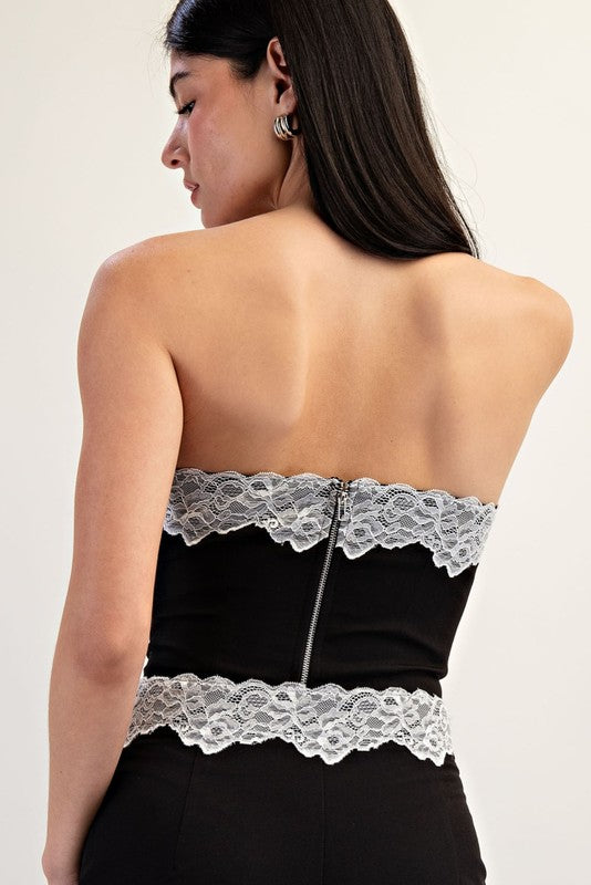 Lace Affair Strapless Top