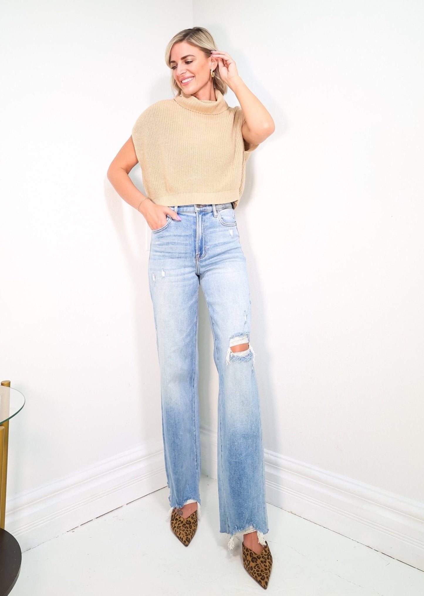 Hidden High Waisted Logan Dad Jeans