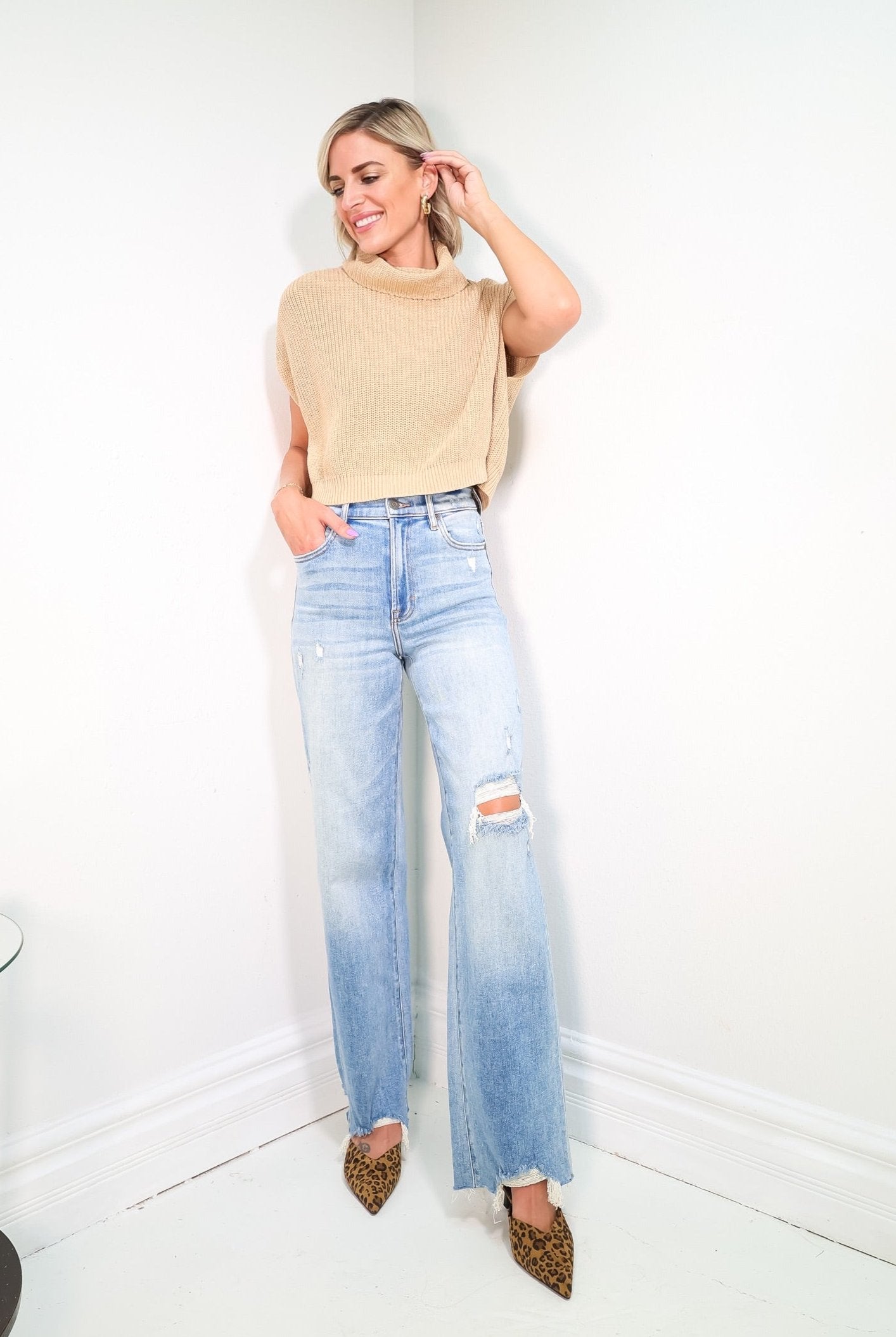 Hidden High Waisted Logan Dad Jeans