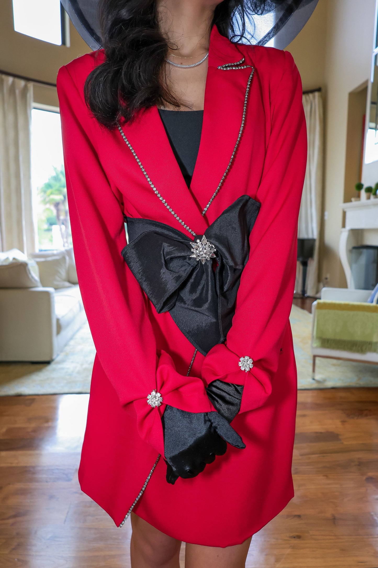 Lady In Red Blazer Dress