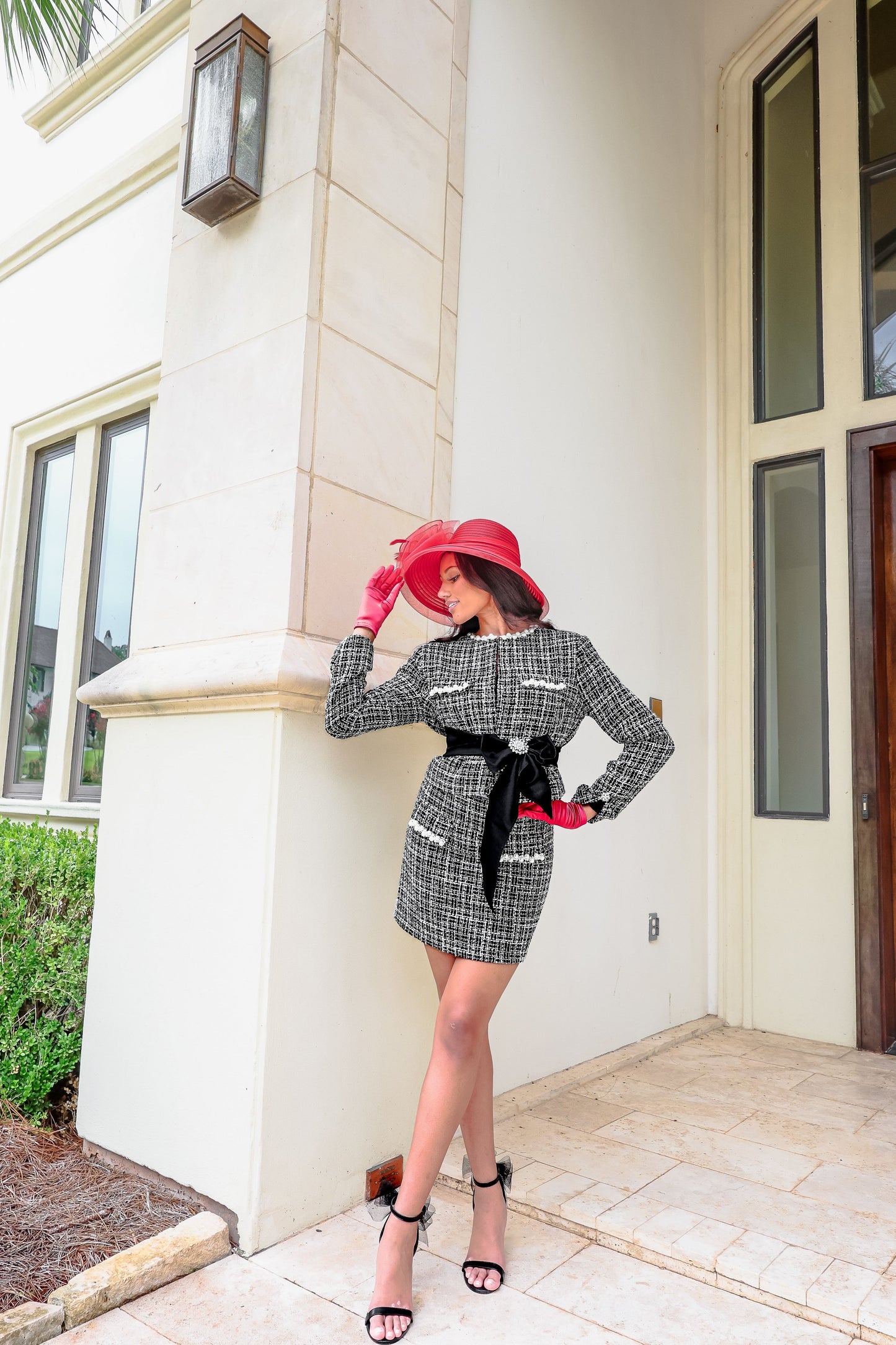 The Laney Tweed Pearl Suit Set