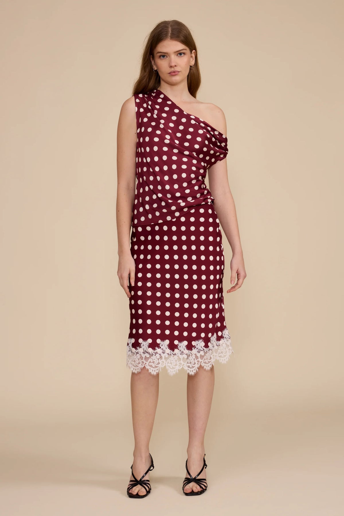 Polka Dot Romance Asymmetrical Top