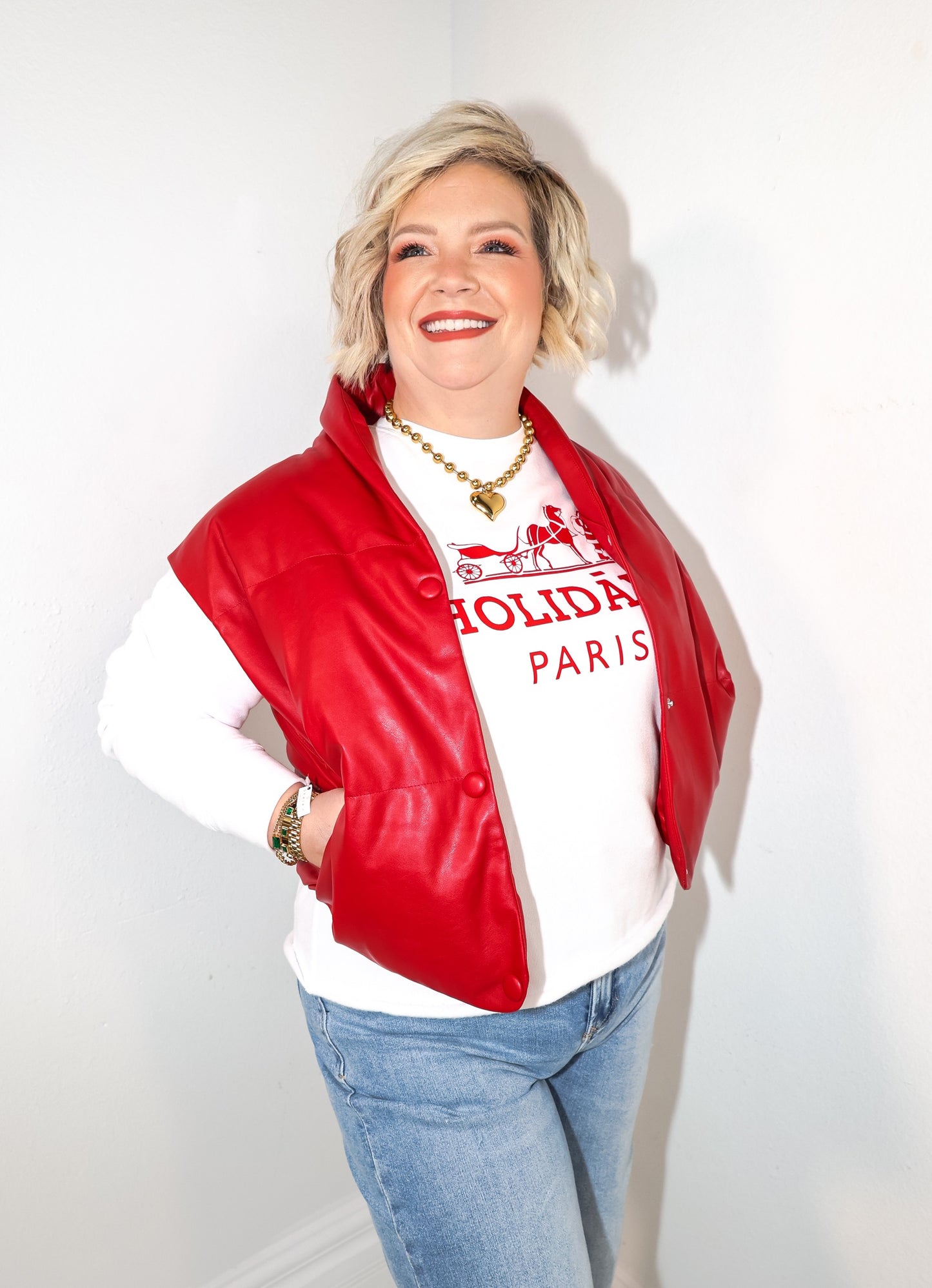 Elan Cherry Blaze High Collar Vest