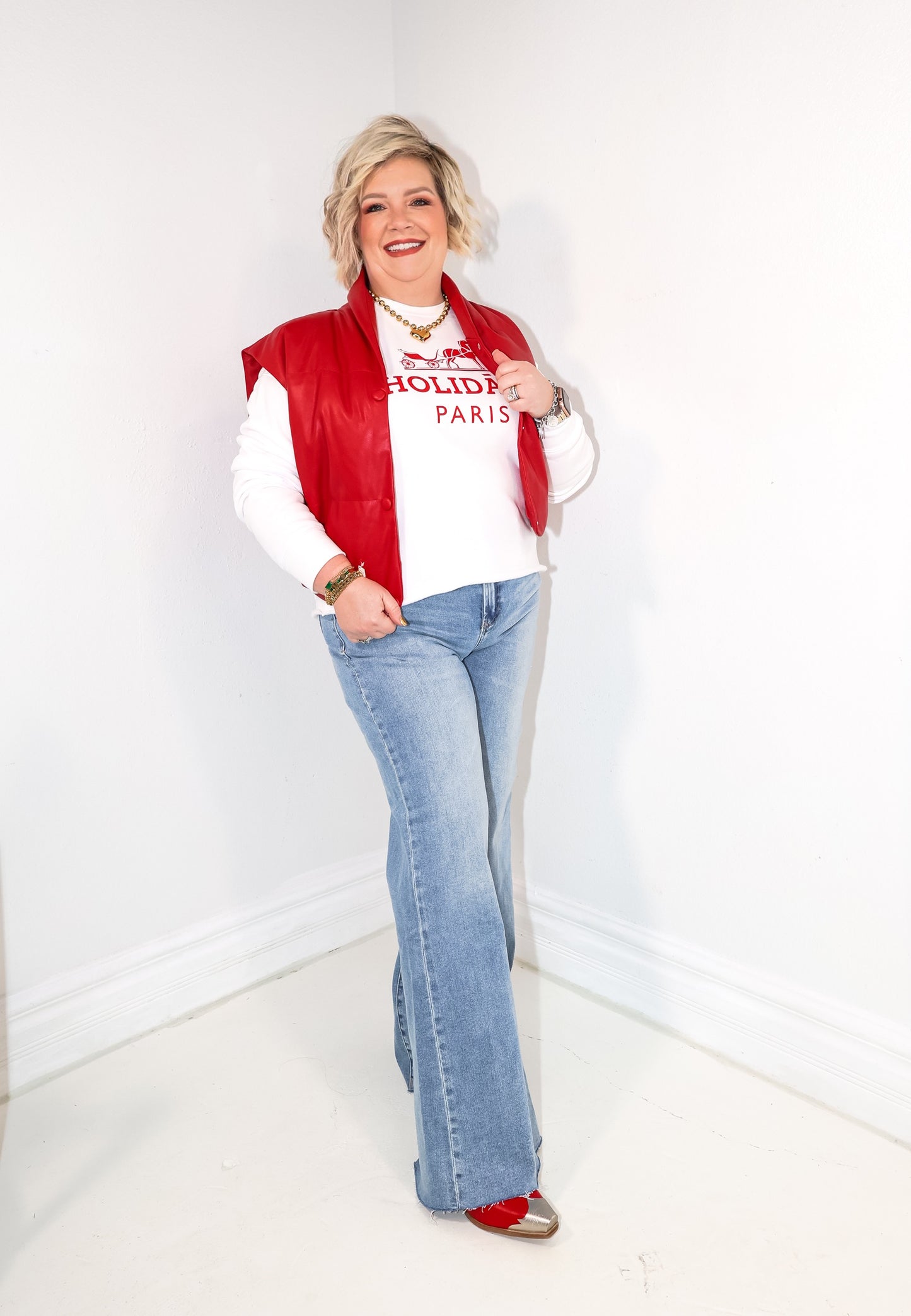 Elan Cherry Blaze High Collar Vest