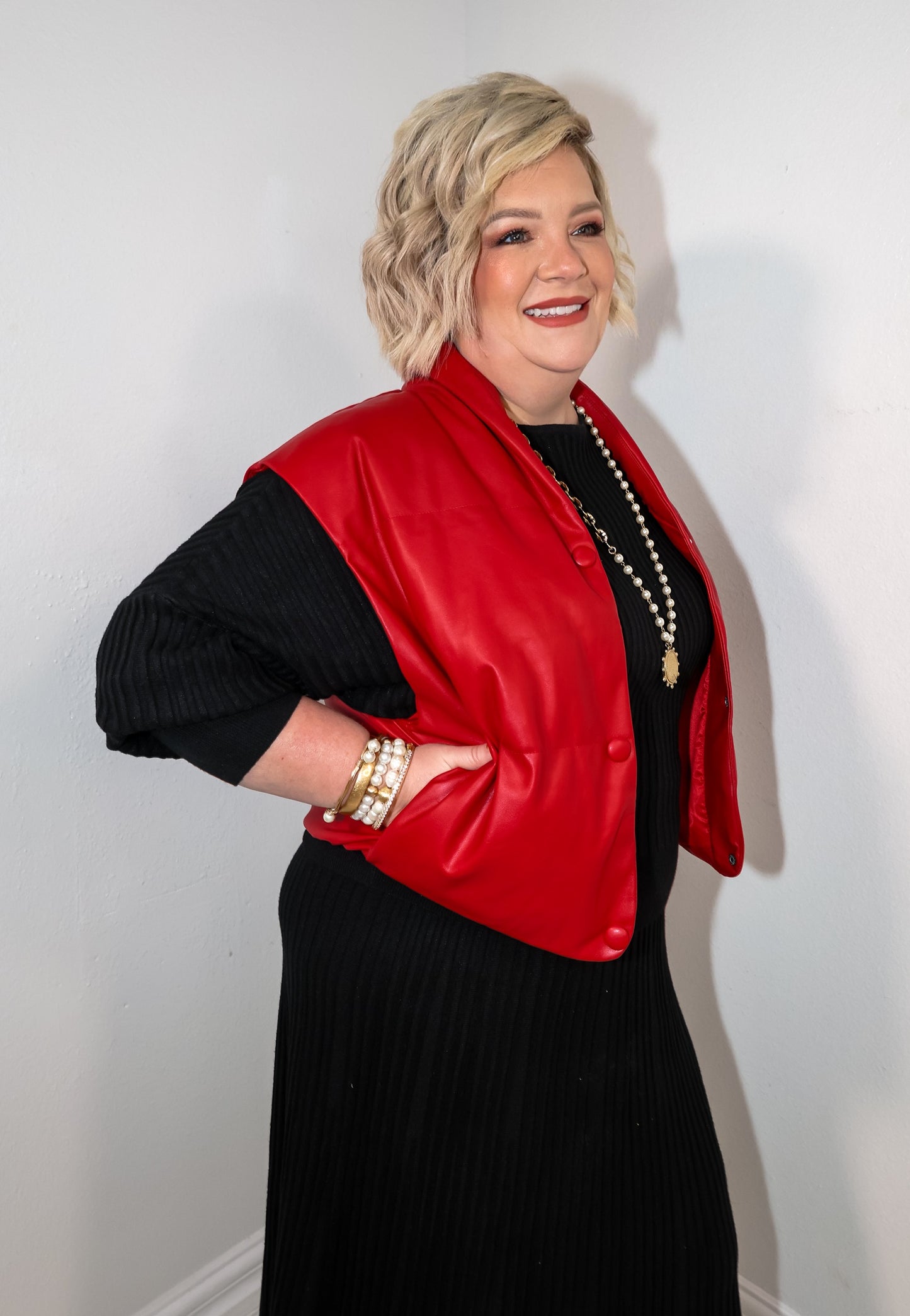 Elan Cherry Blaze High Collar Vest