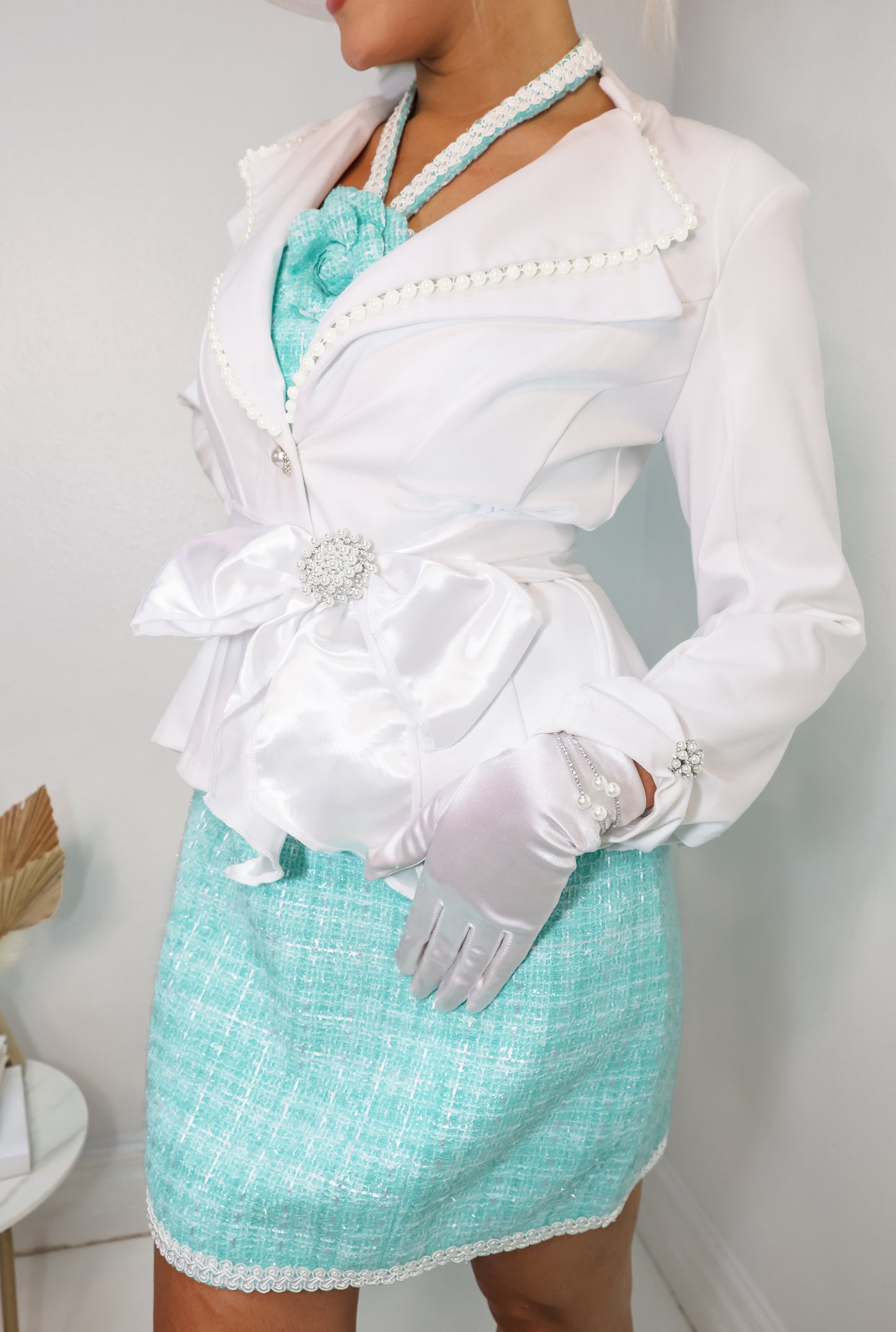 Aqua Serenity Woven Dress