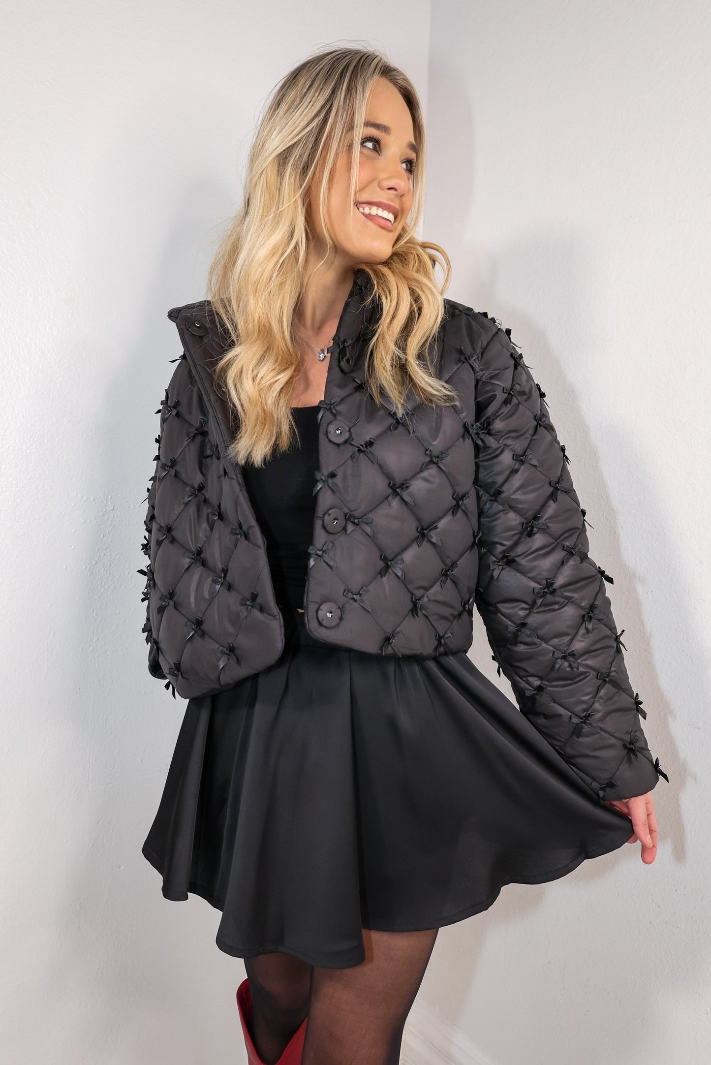 Back To Bows Puffer Jacket