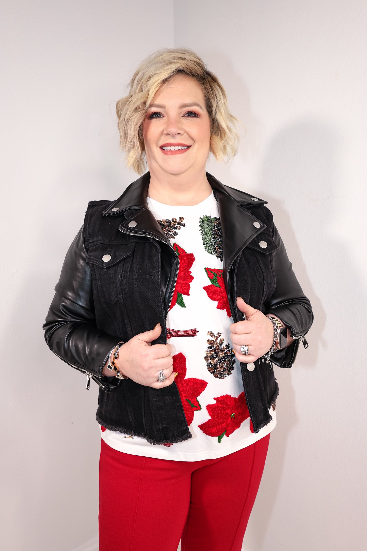 Dear John Denim & Leather Frayed Jacket