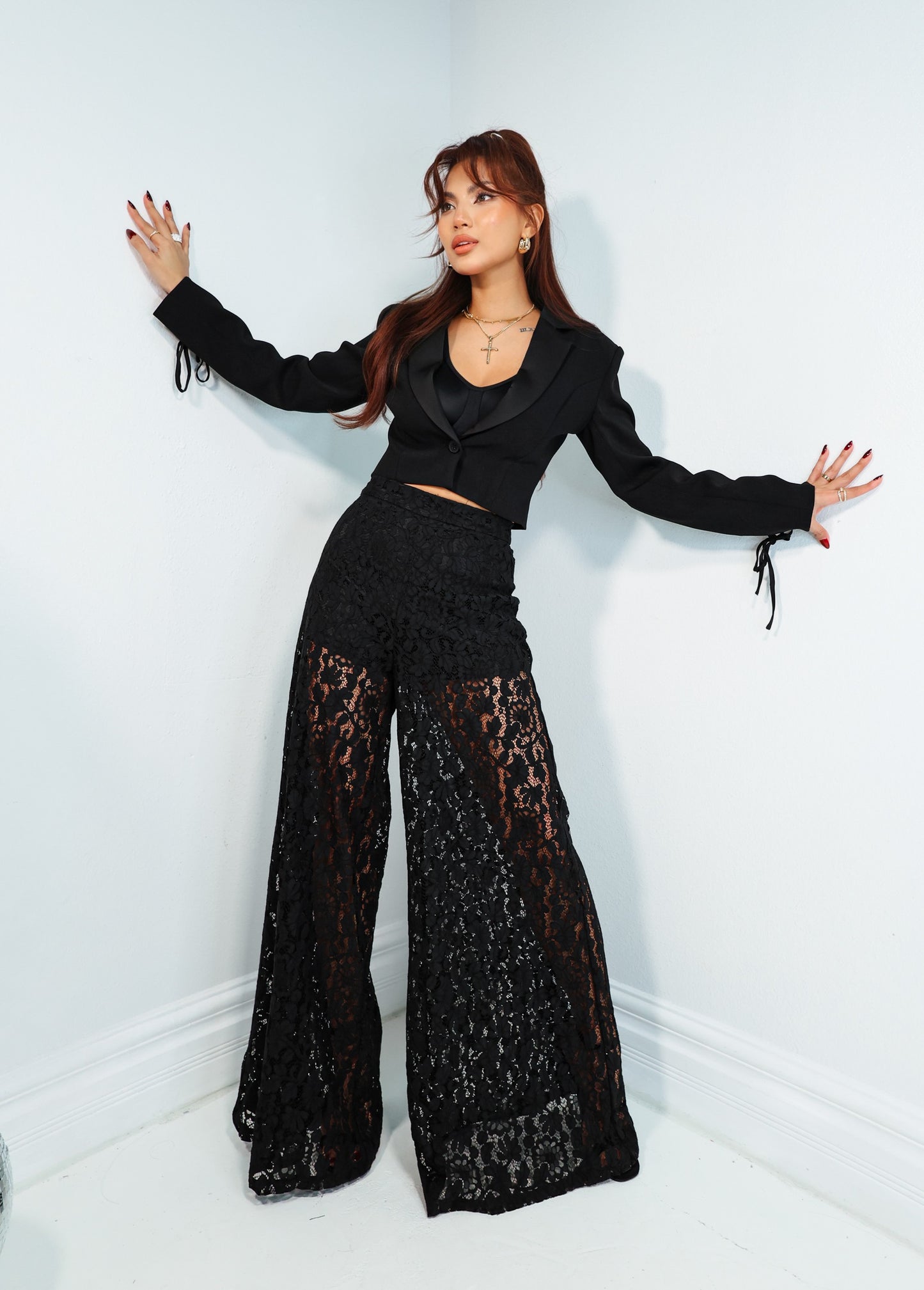 Lace Mirage Wide Leg Pants