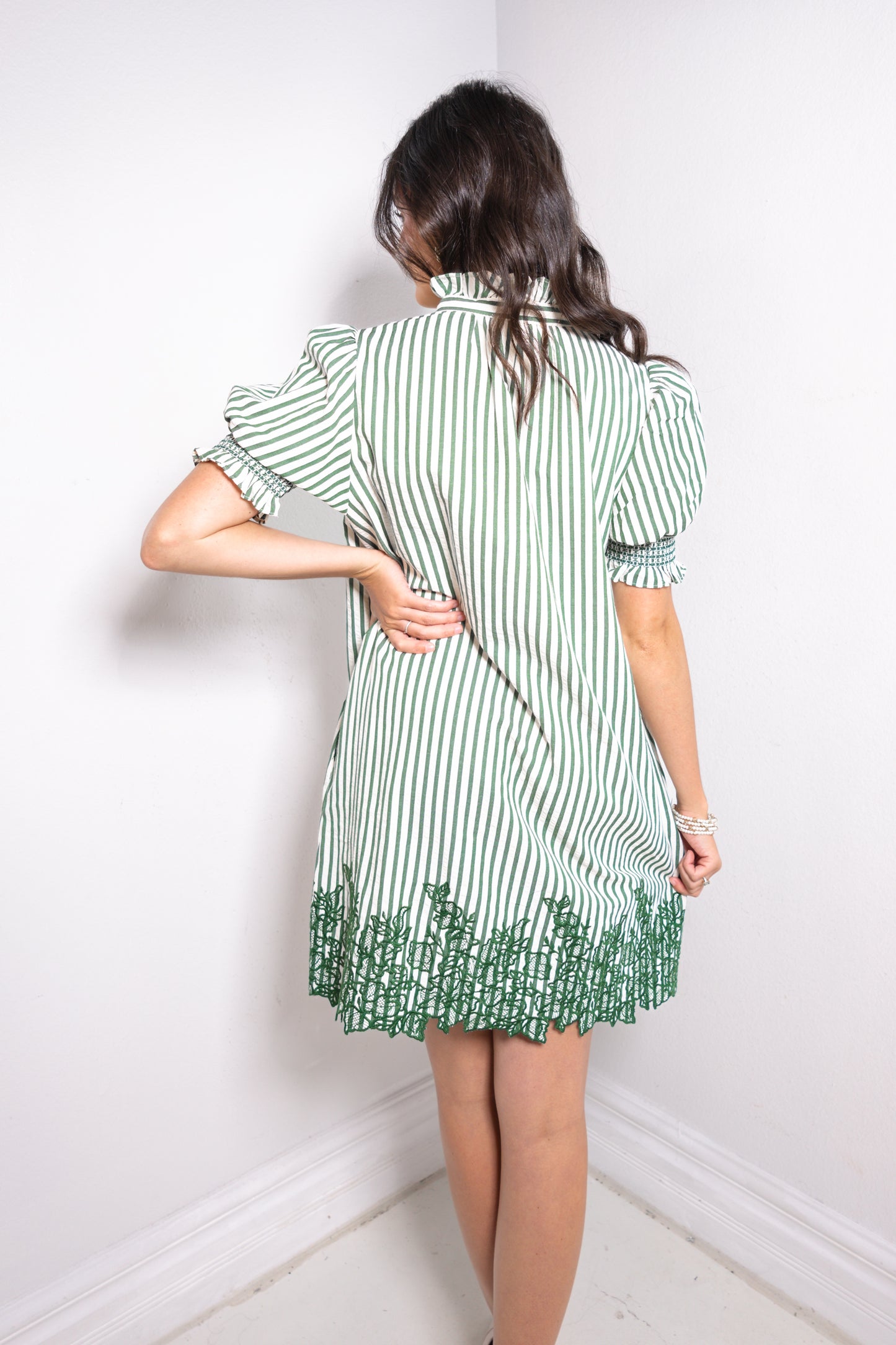 Laced in Thyme Dress