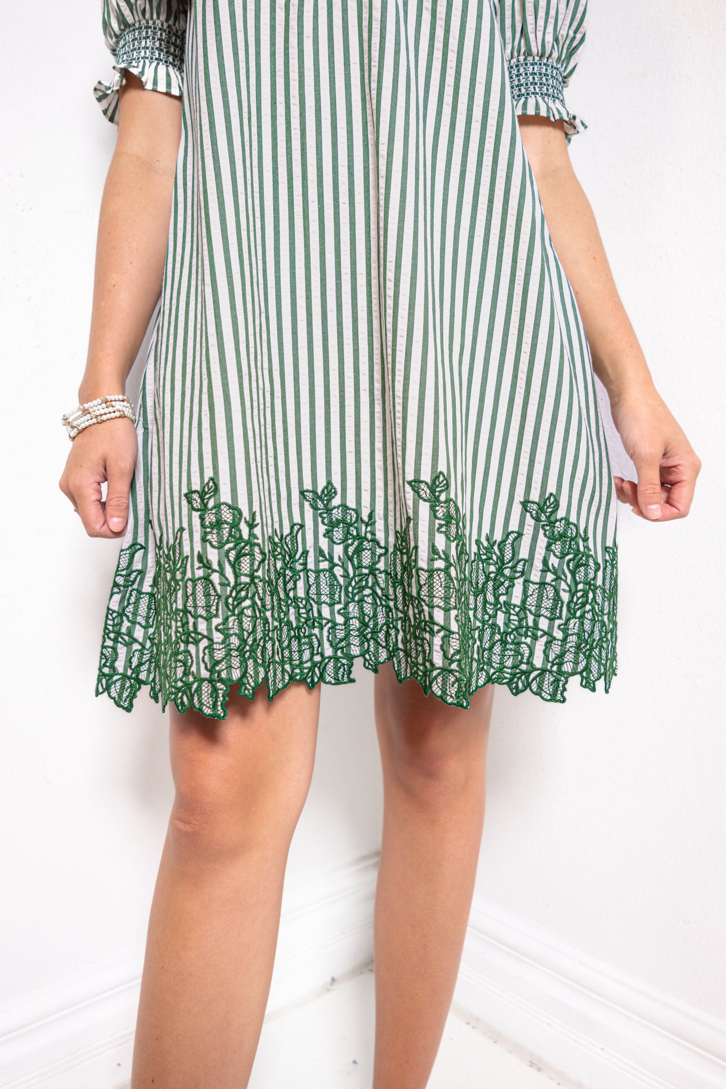 Laced in Thyme Dress