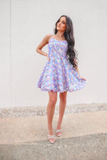 Lavender Sequin & Mesh Mini Dress-Dresses-KCoutureBoutique, women's boutique in Bossier City, Louisiana