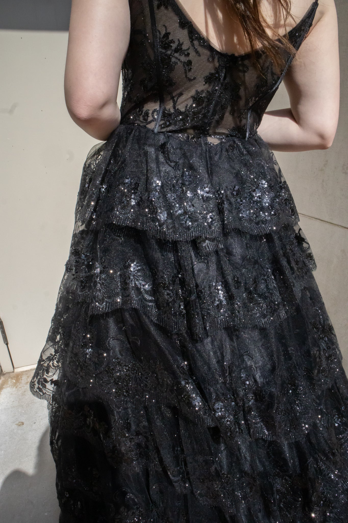 Layered Sequin Ball Gown-Dresses-KCoutureBoutique, women's boutique in Bossier City, Louisiana