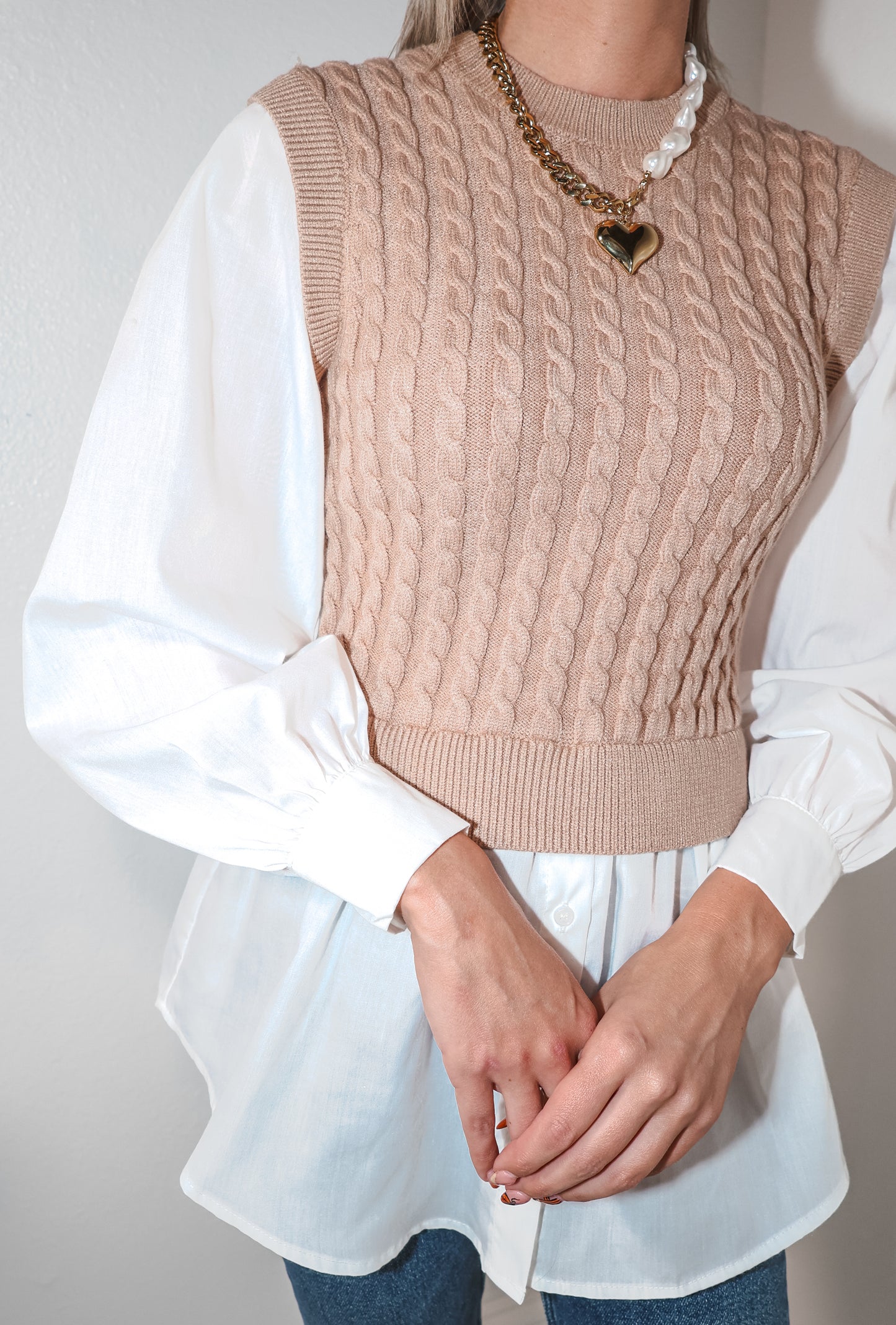 London Layers Cable Knit Top