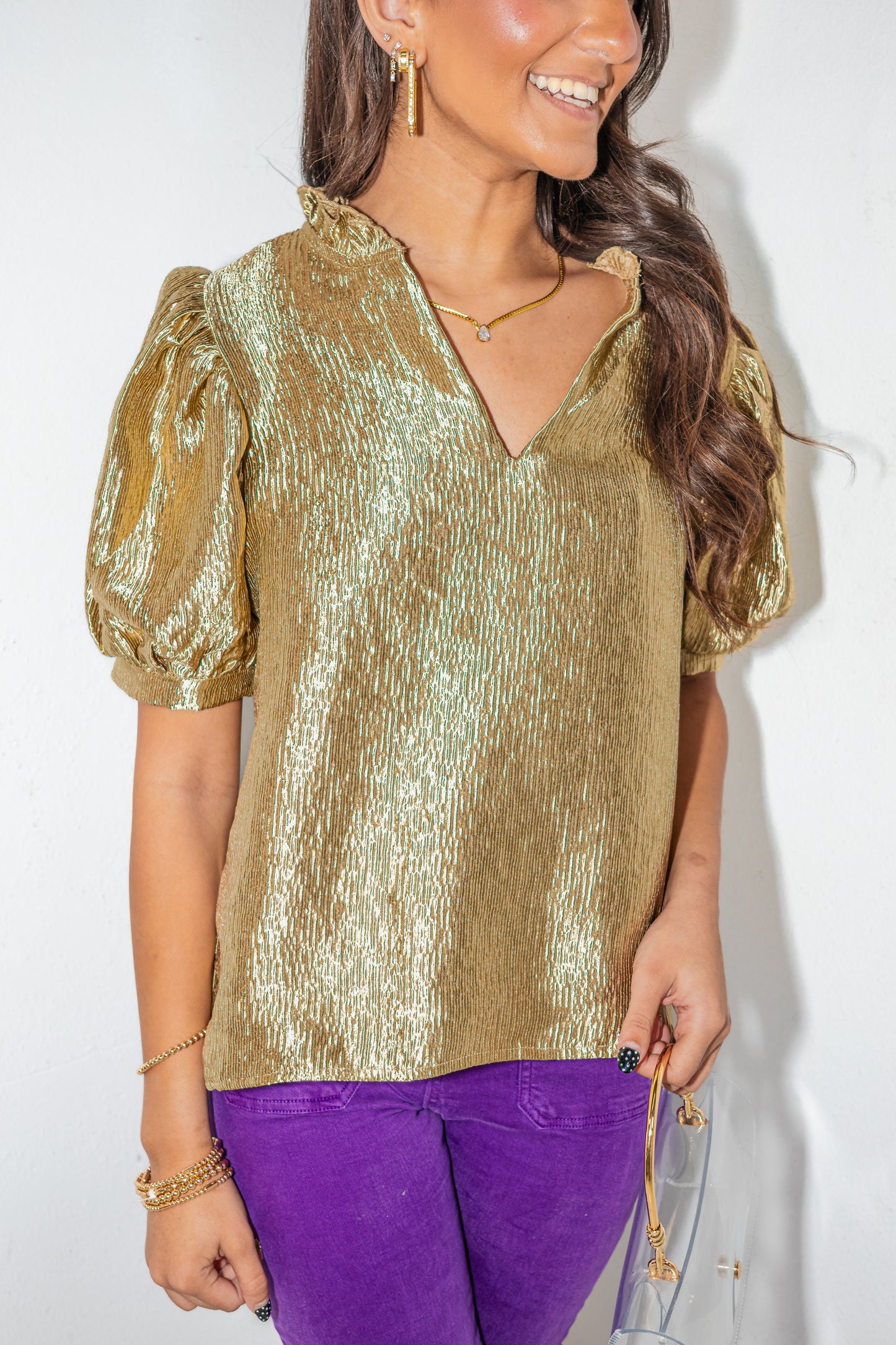 Luminous Luxe Puff Sleeve Top