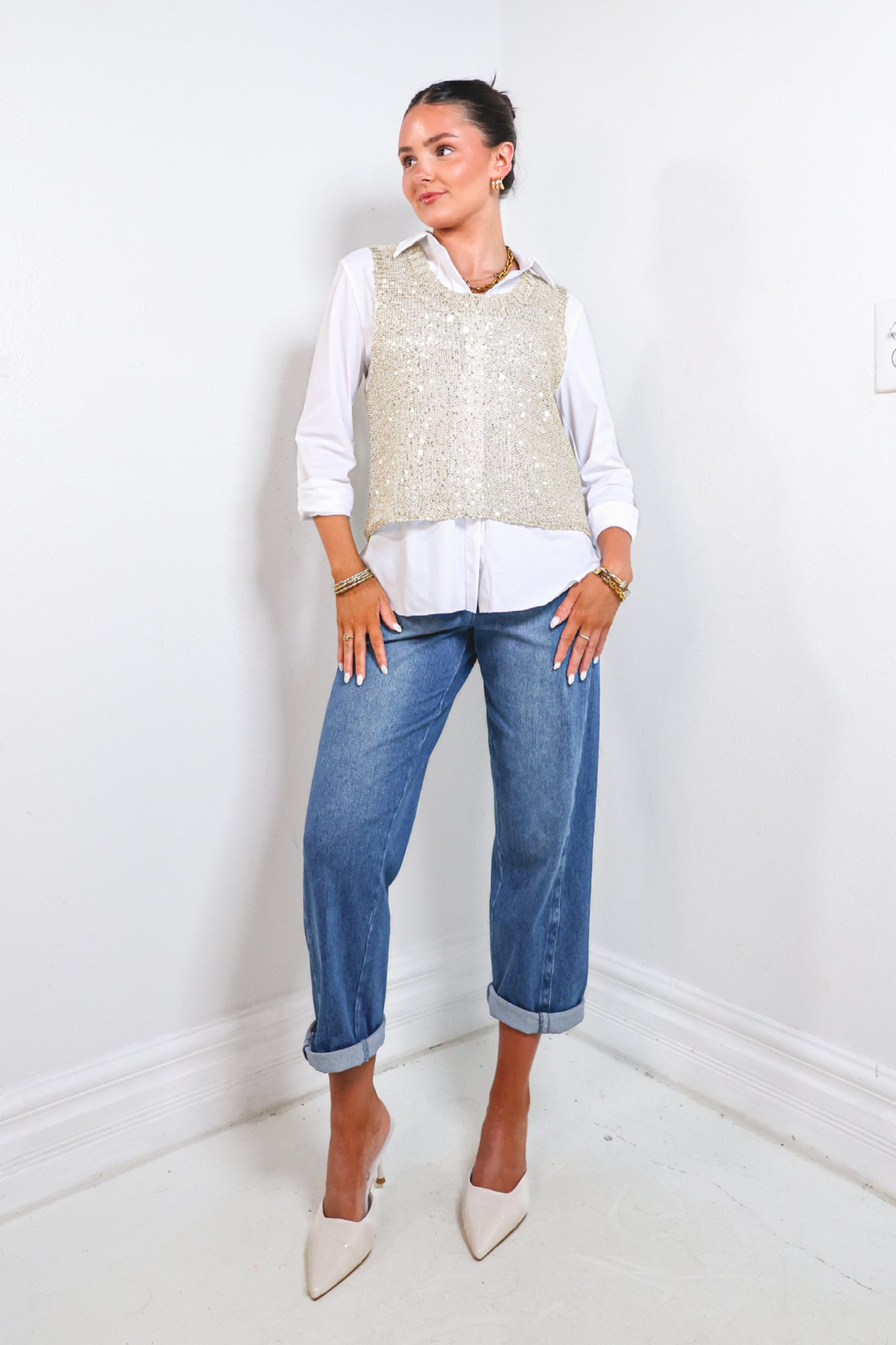 Luminous Luxe Sheer Knit Top