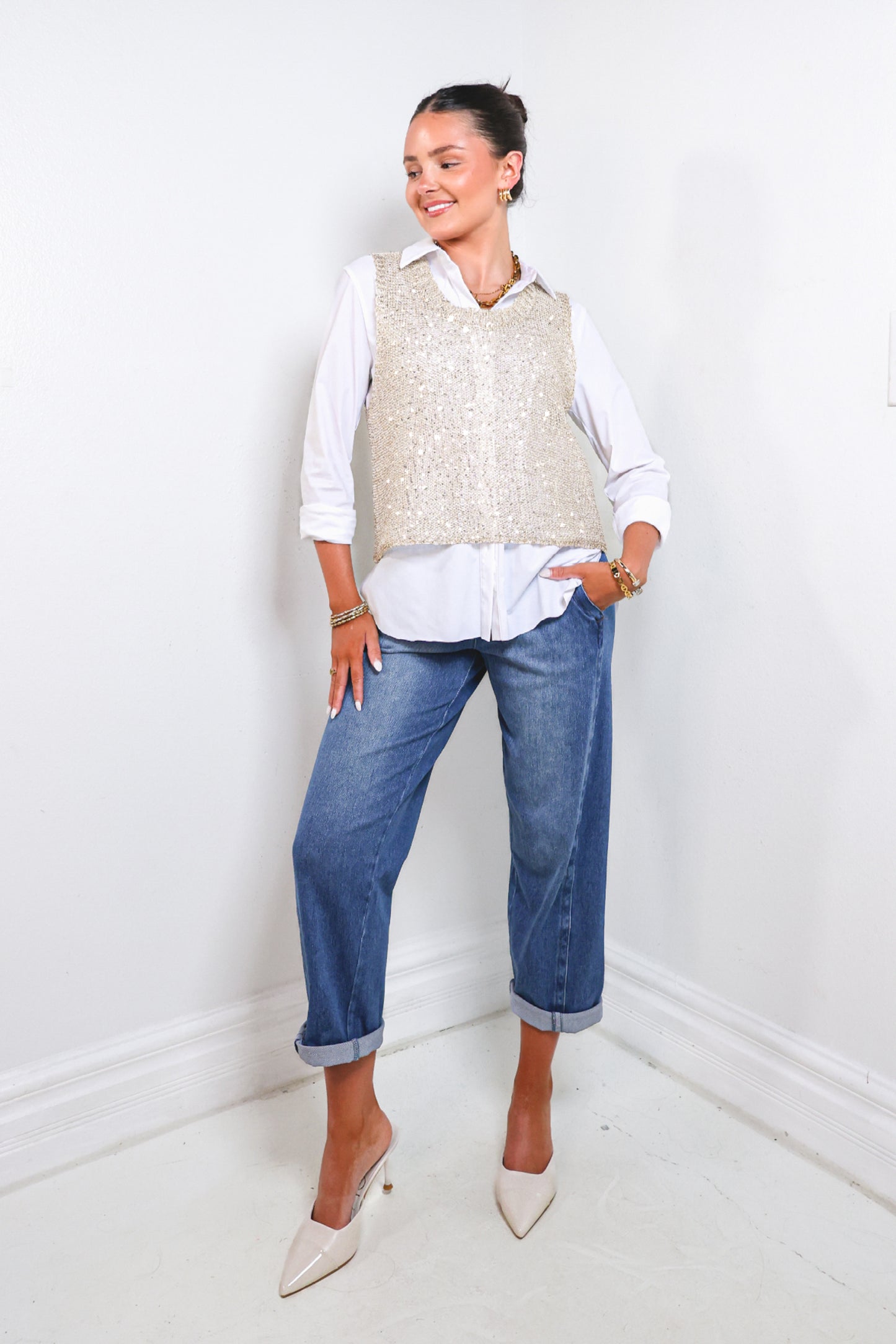 Luminous Luxe Sheer Knit Top