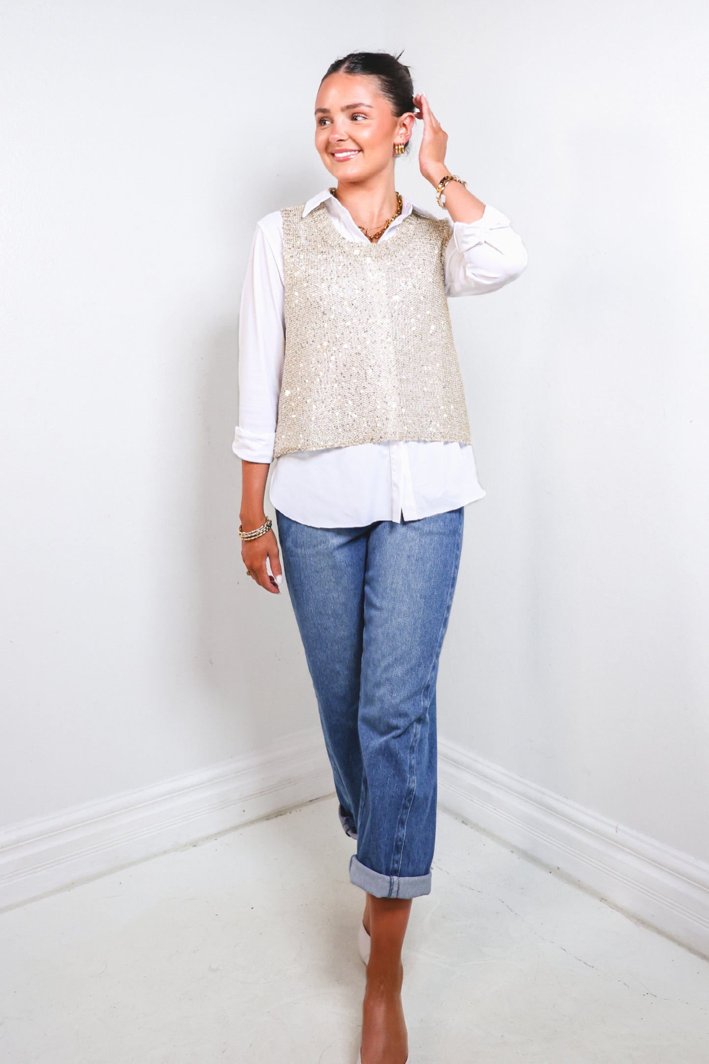Luminous Luxe Sheer Knit Top