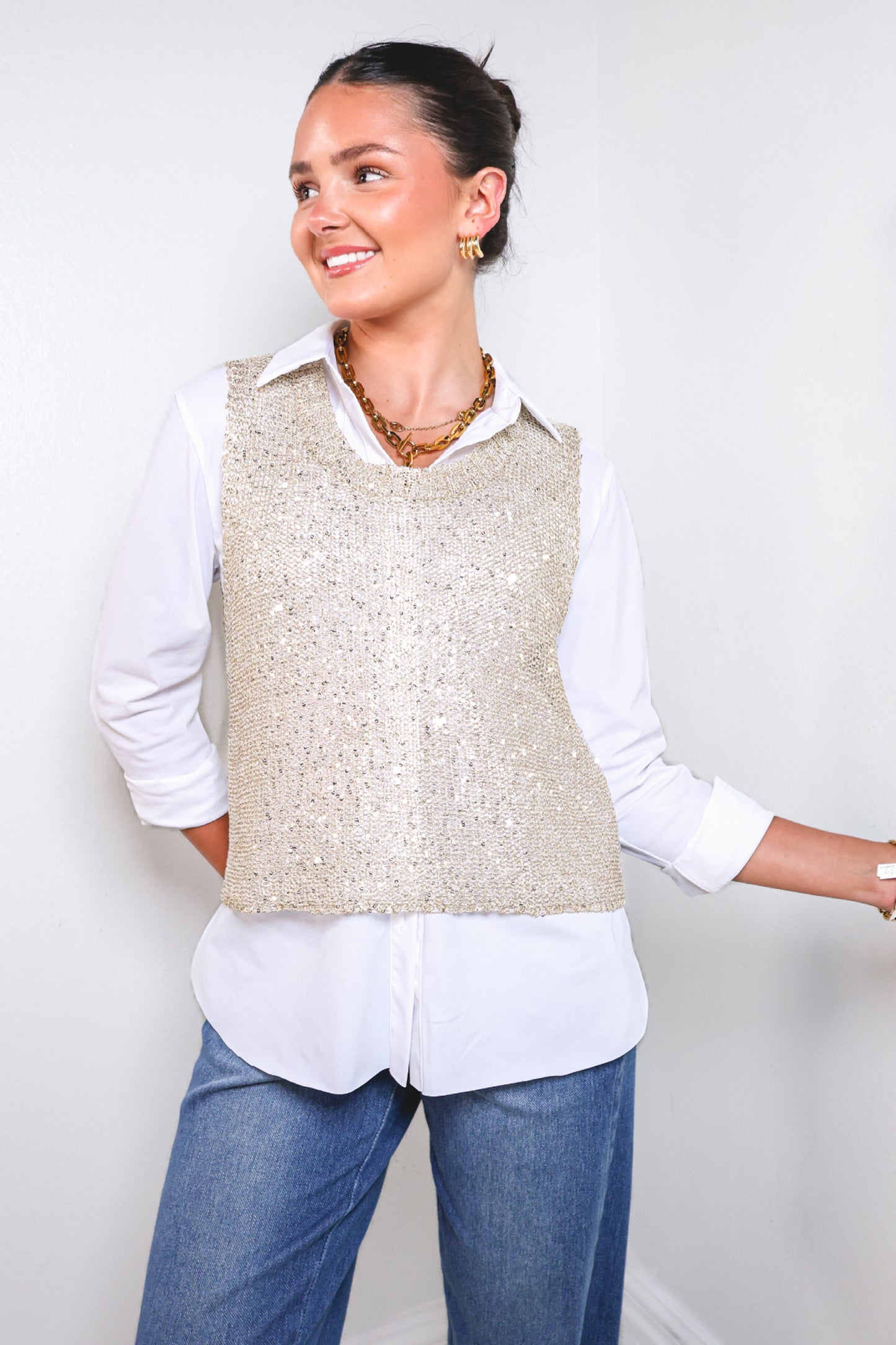 Luminous Luxe Sheer Knit Top