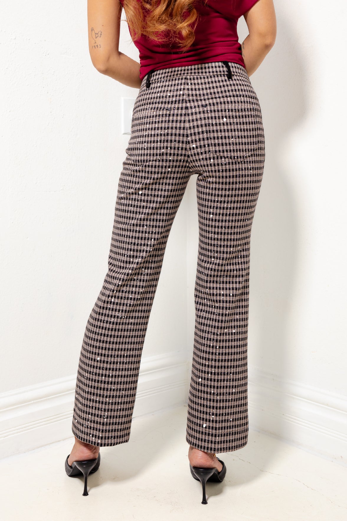 Lysse Colleen Metallic Ankle Baby Bootcut Pants