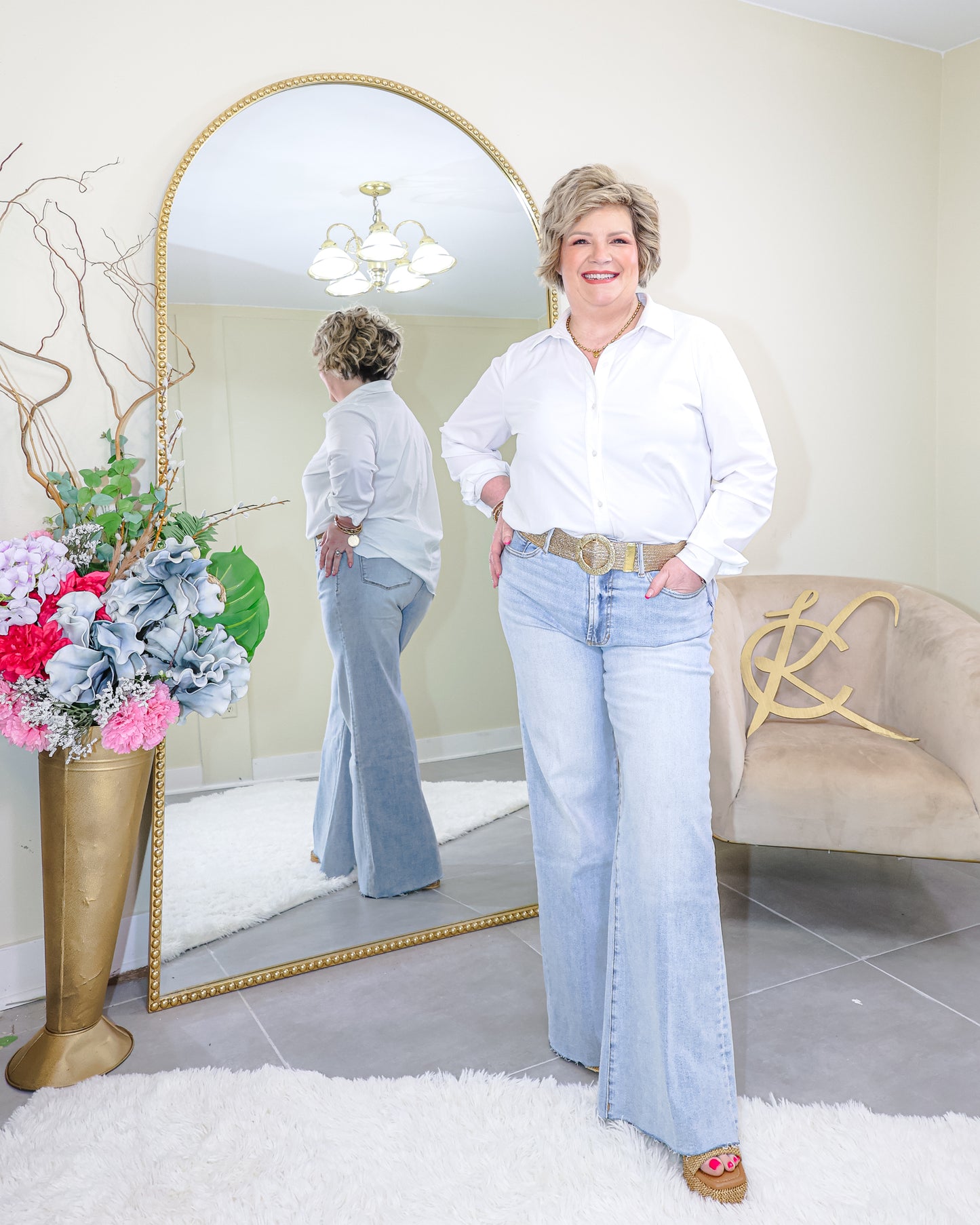 Lysse Connie Slim Button Down Top