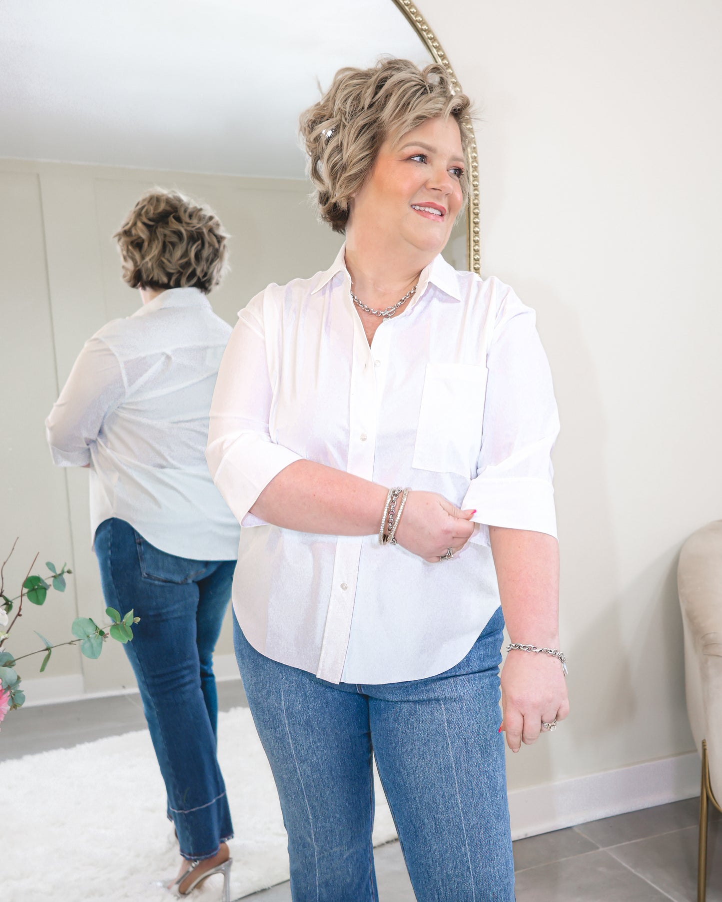 Lysse Sophie 3/4 Sleeve Cropped Top