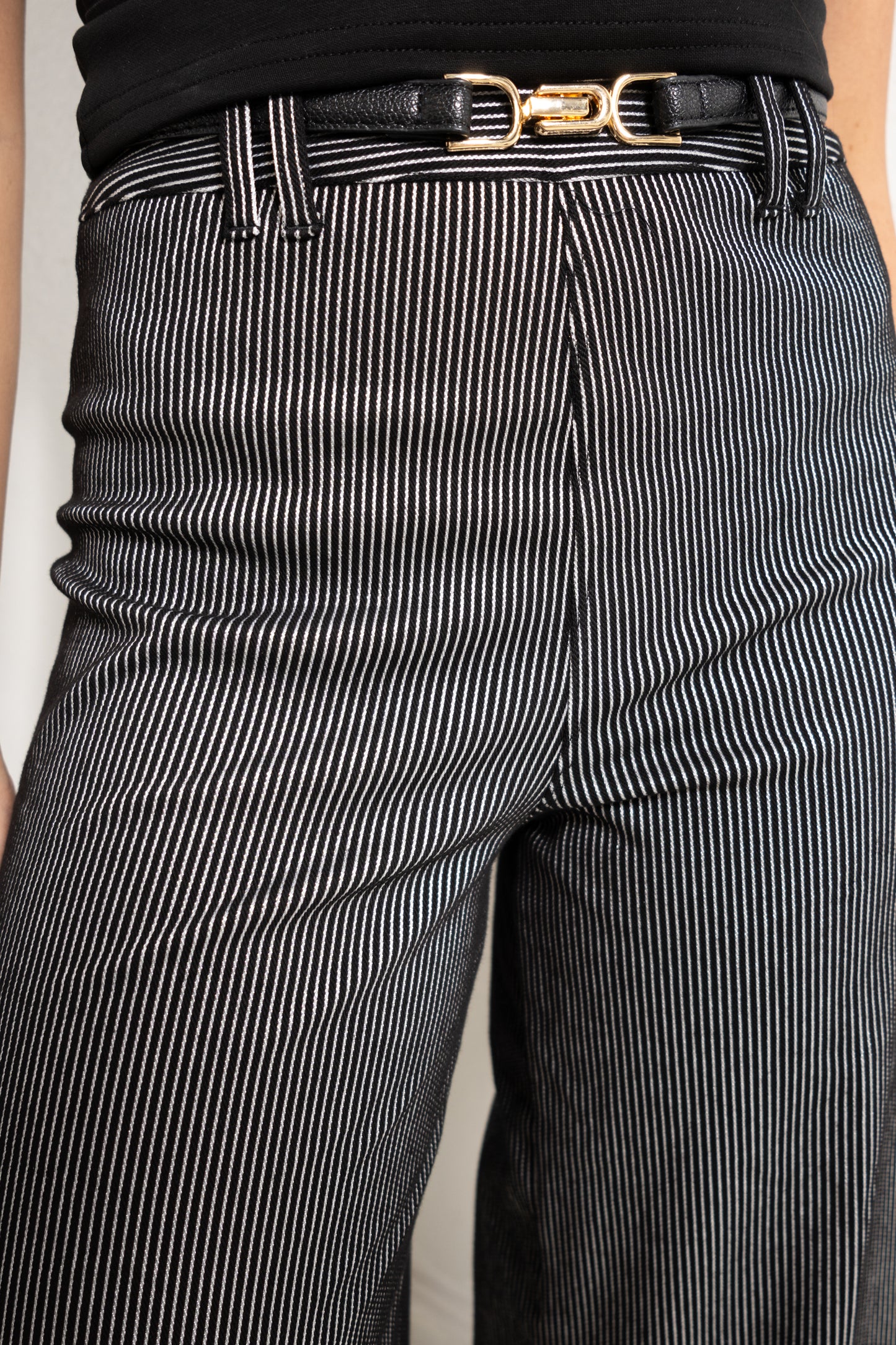 Lysse Darlene Pinstripe Wide Leg Denim Jeans