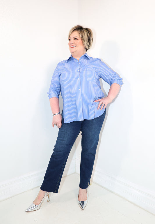 Lysse Fresh & Chic 3/4 Sleeve Schiffer Top