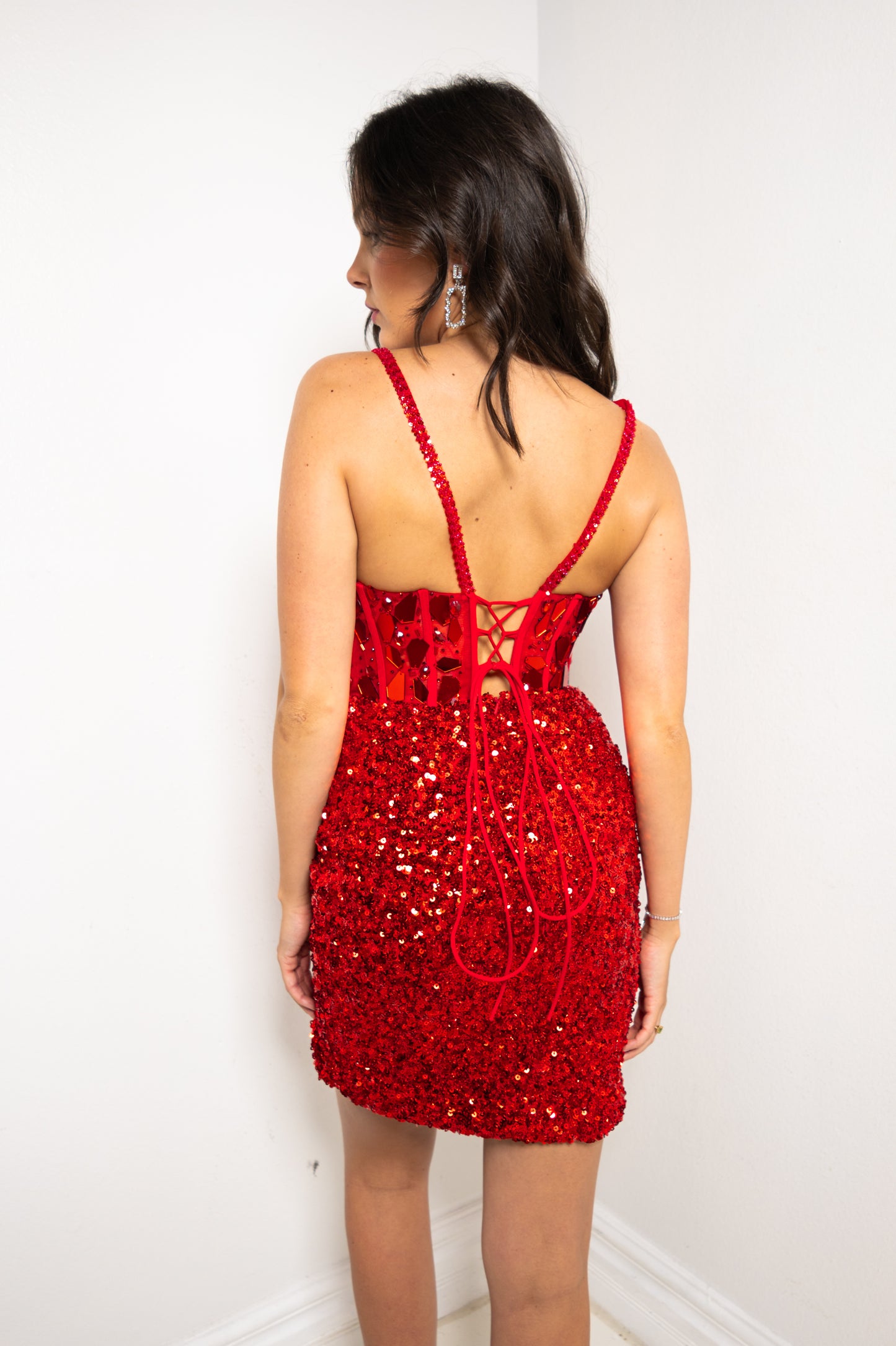 Mermaid's Muse Mirrored Sequin Mini Dress