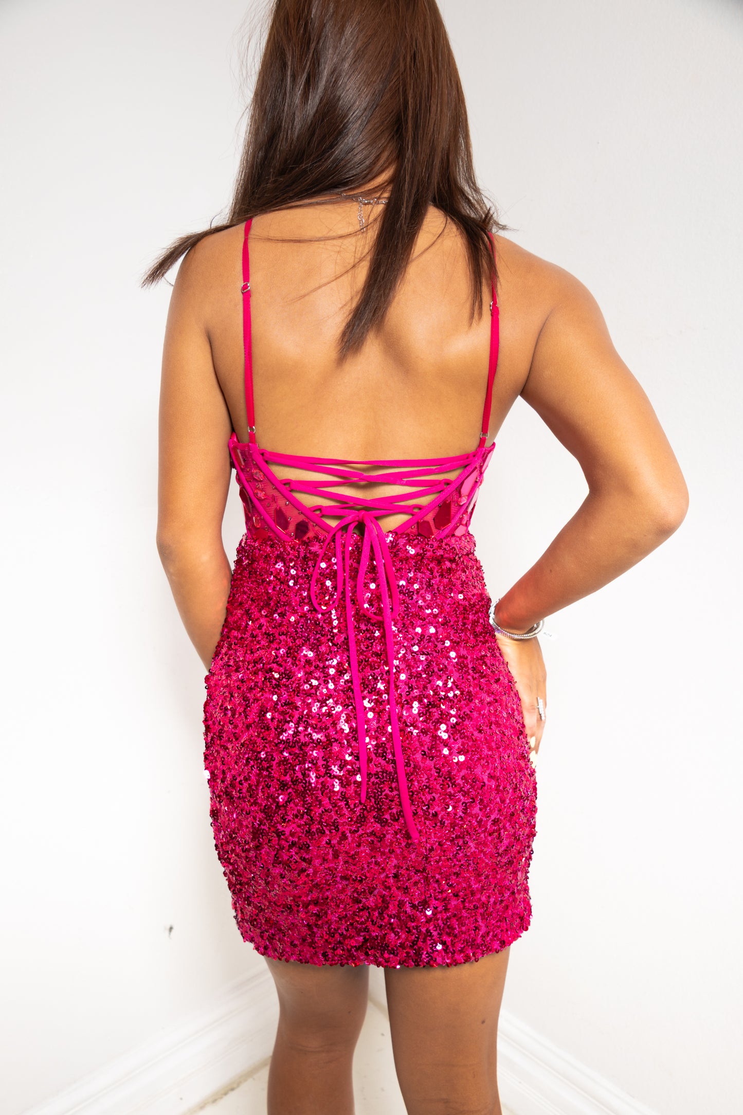 Mermaid's Muse Mirrored Sequin Mini Dress