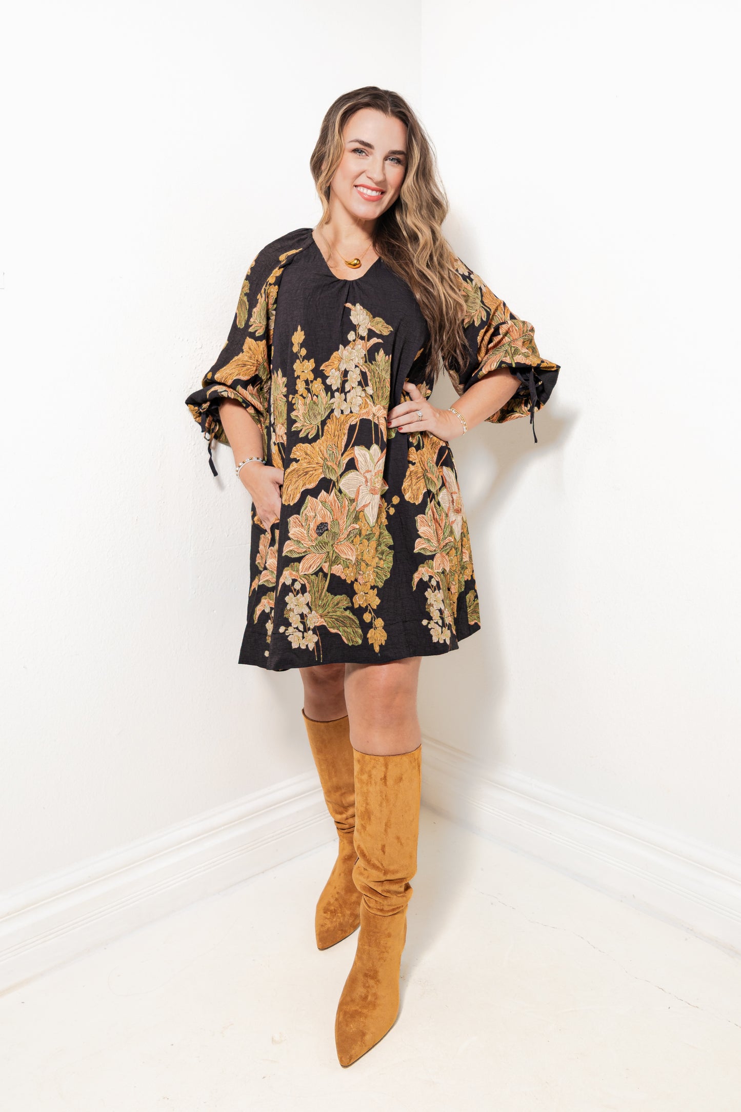 Midnight Heirloom Tunic Dress