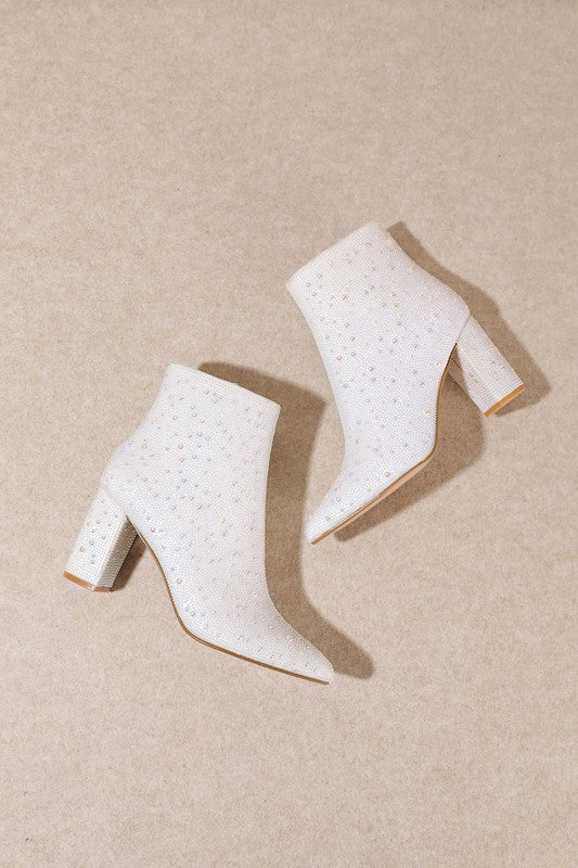 Pearl Perfection White Pearl Beaded Booties-Shoes-KCoutureBoutique, women's boutique in Bossier City, Louisiana