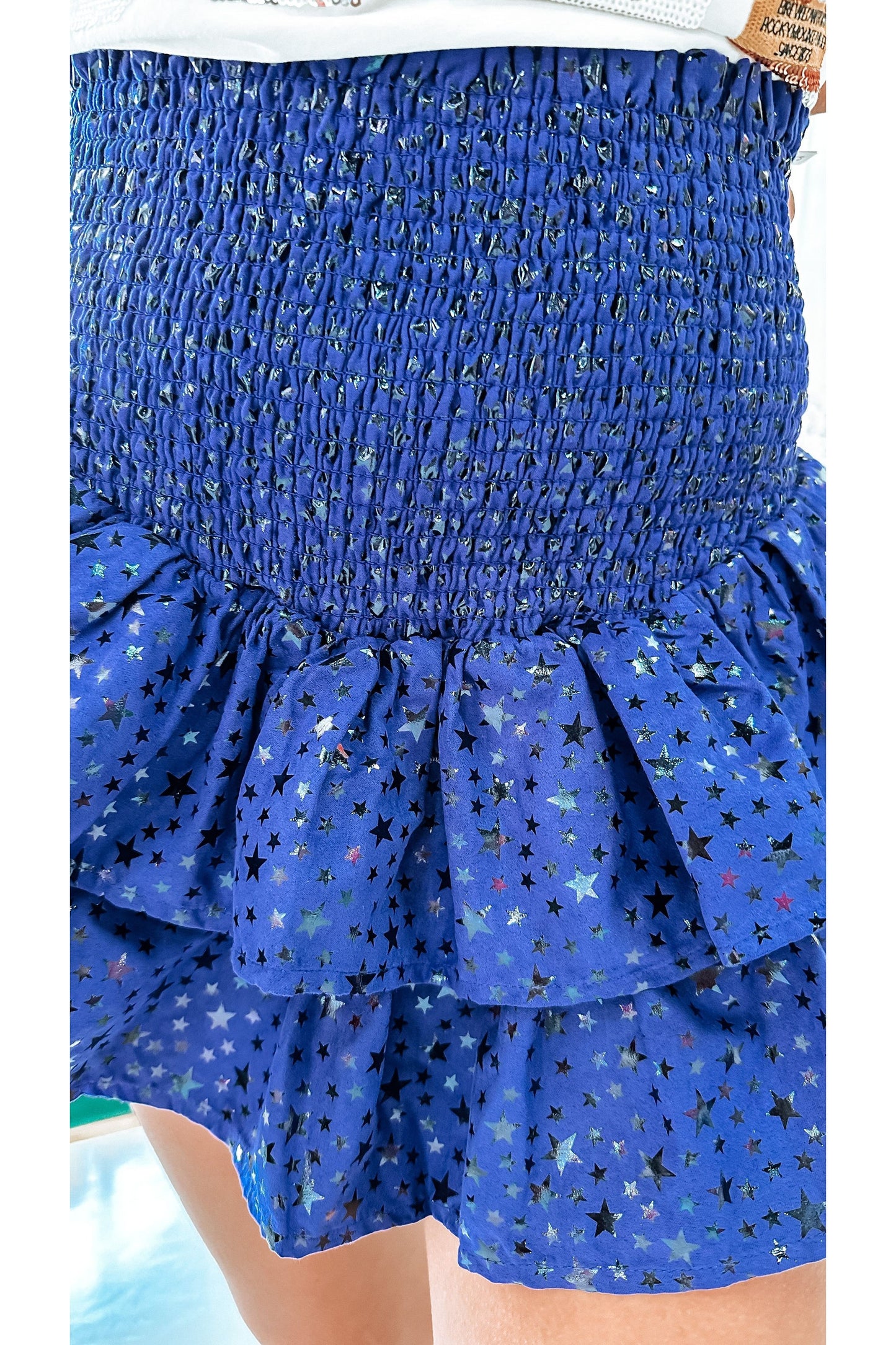 Queen of Sparkles Star Smocked Skort-Bottoms-KCoutureBoutique, women's boutique in Bossier City, Louisiana